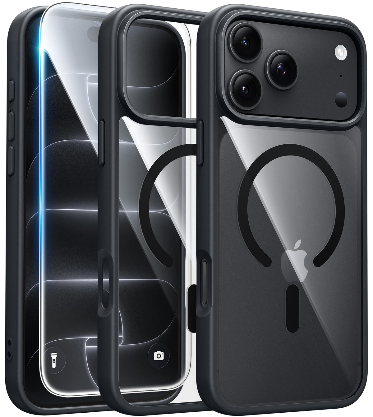 FNTCASE Magnetic for iPhone 15/14/13 Case, Clear