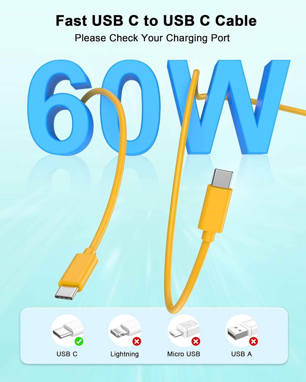 iPhone 18 17 16 15 Charger Fast Charging 10FT 20W USB C Charger Block Cable