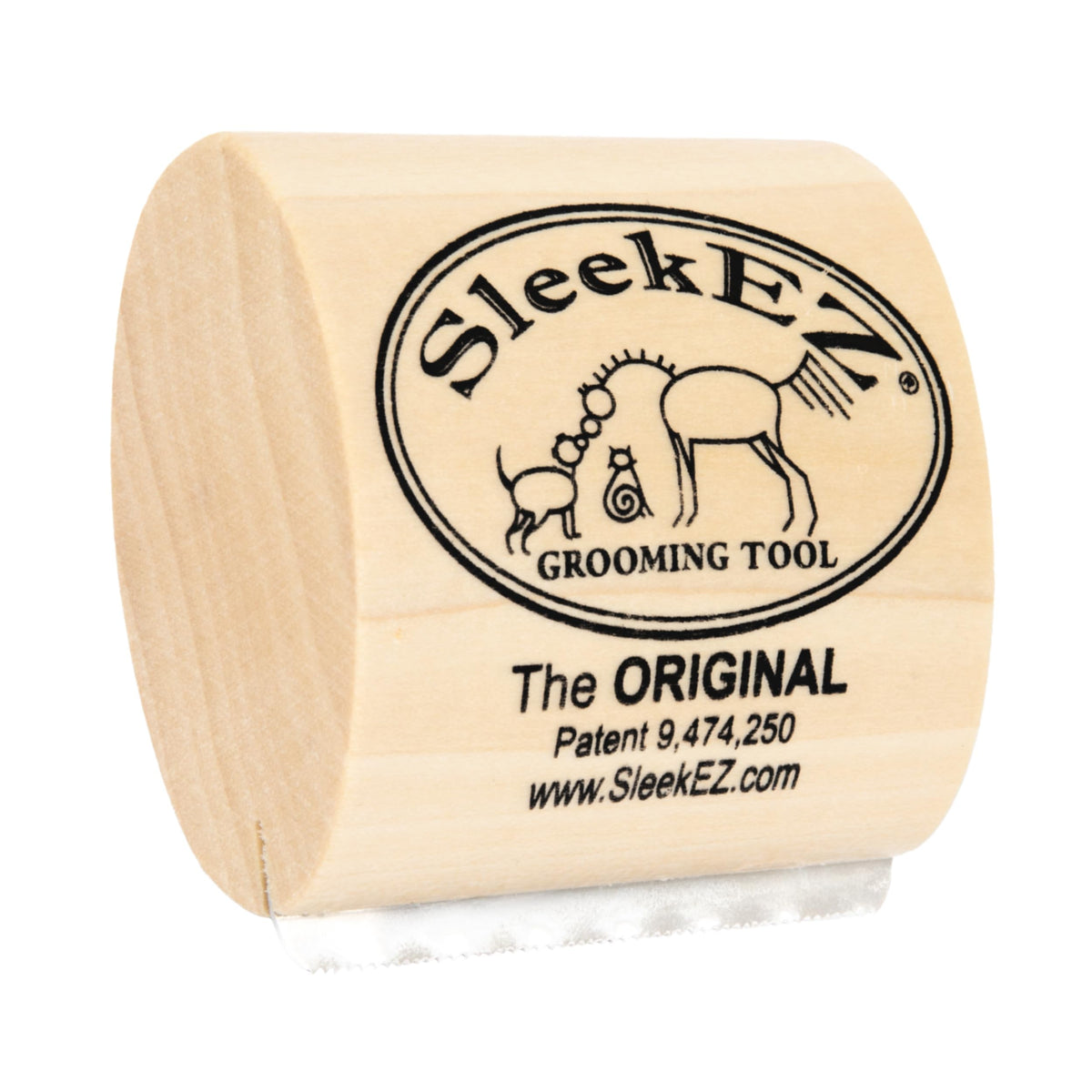 SleekEZ 10 Inch Horse Brush – Patented Horse Shedding Blade Made in USA - Removes Loose Hair & Undercoat - Deshedding Tool for Donkeys, Cows & Large Animals - Helps Reduce Seasonal Shedding