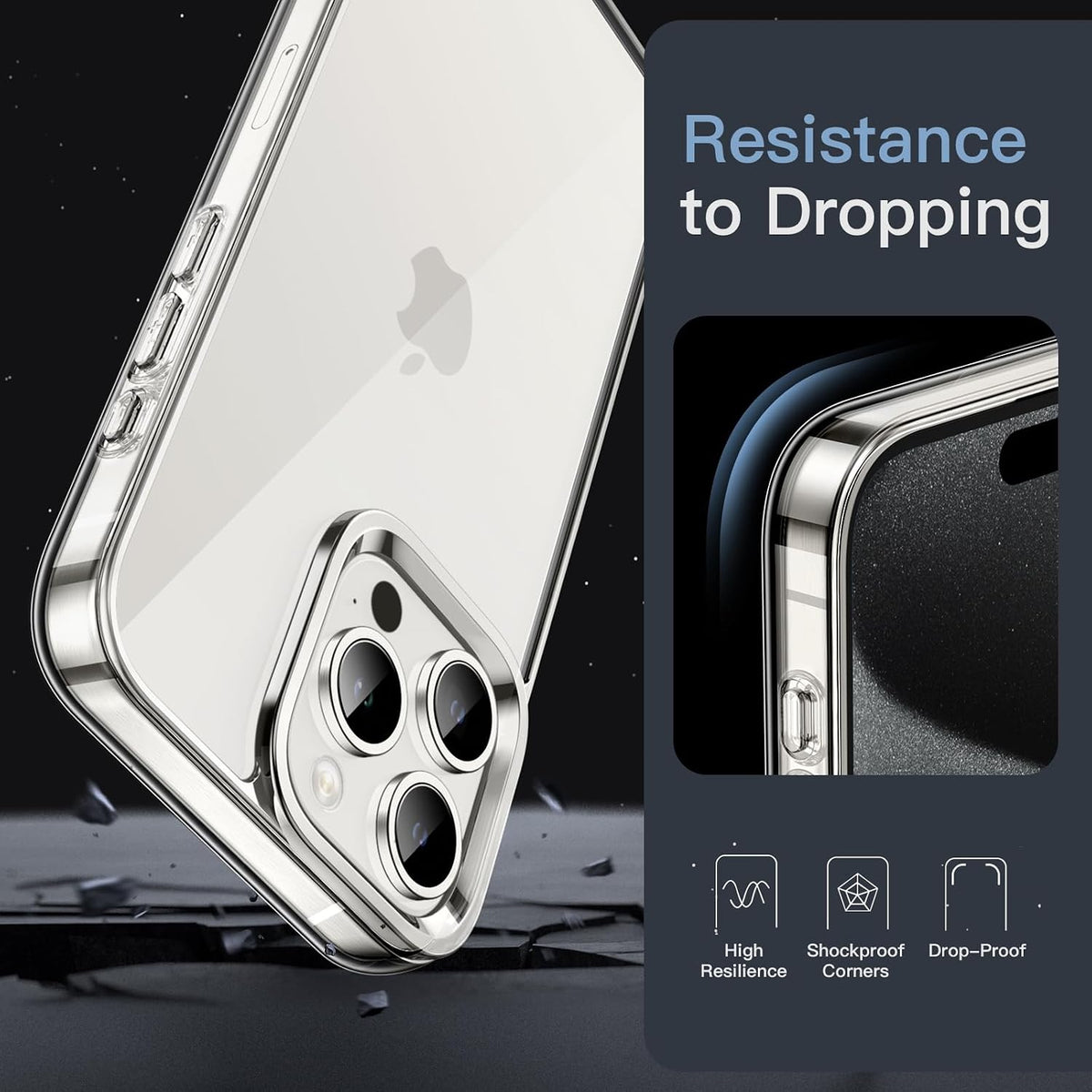 JETech Case for iPhone 15, Anti-Yellowing, Green