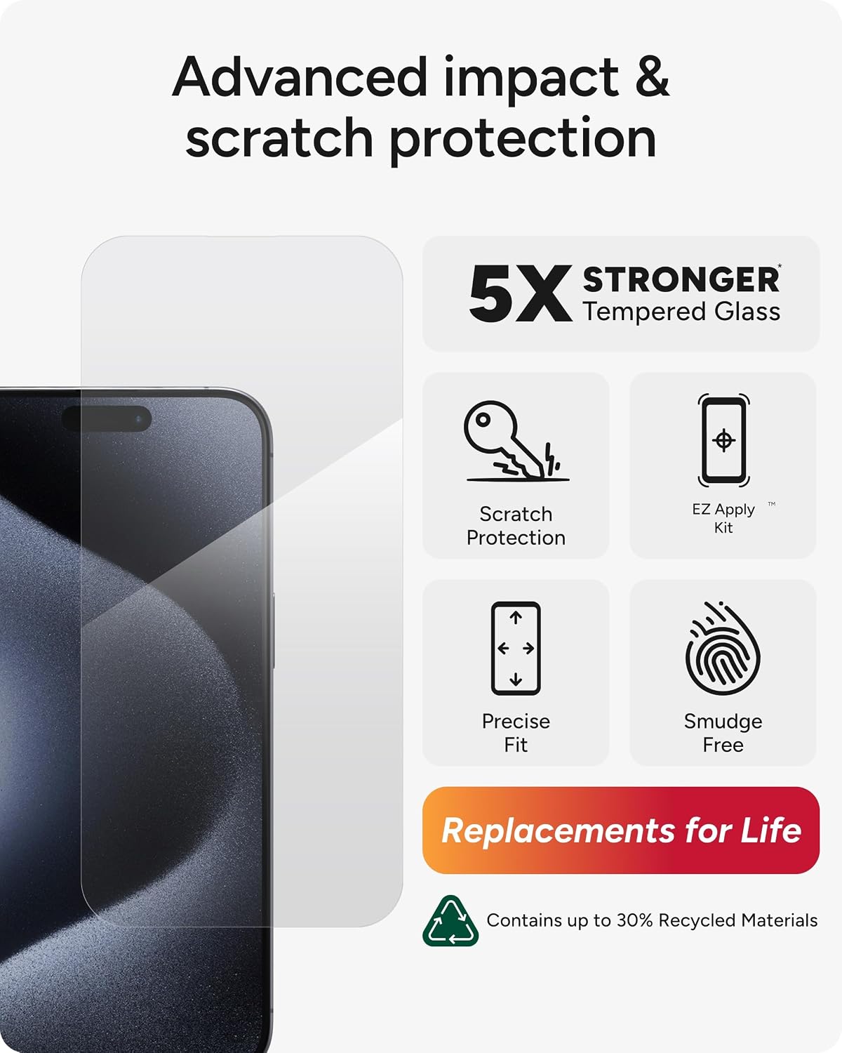 ZAGG Glass Elite Screen Protector for iPhone 17 Pro/ 18 Pro