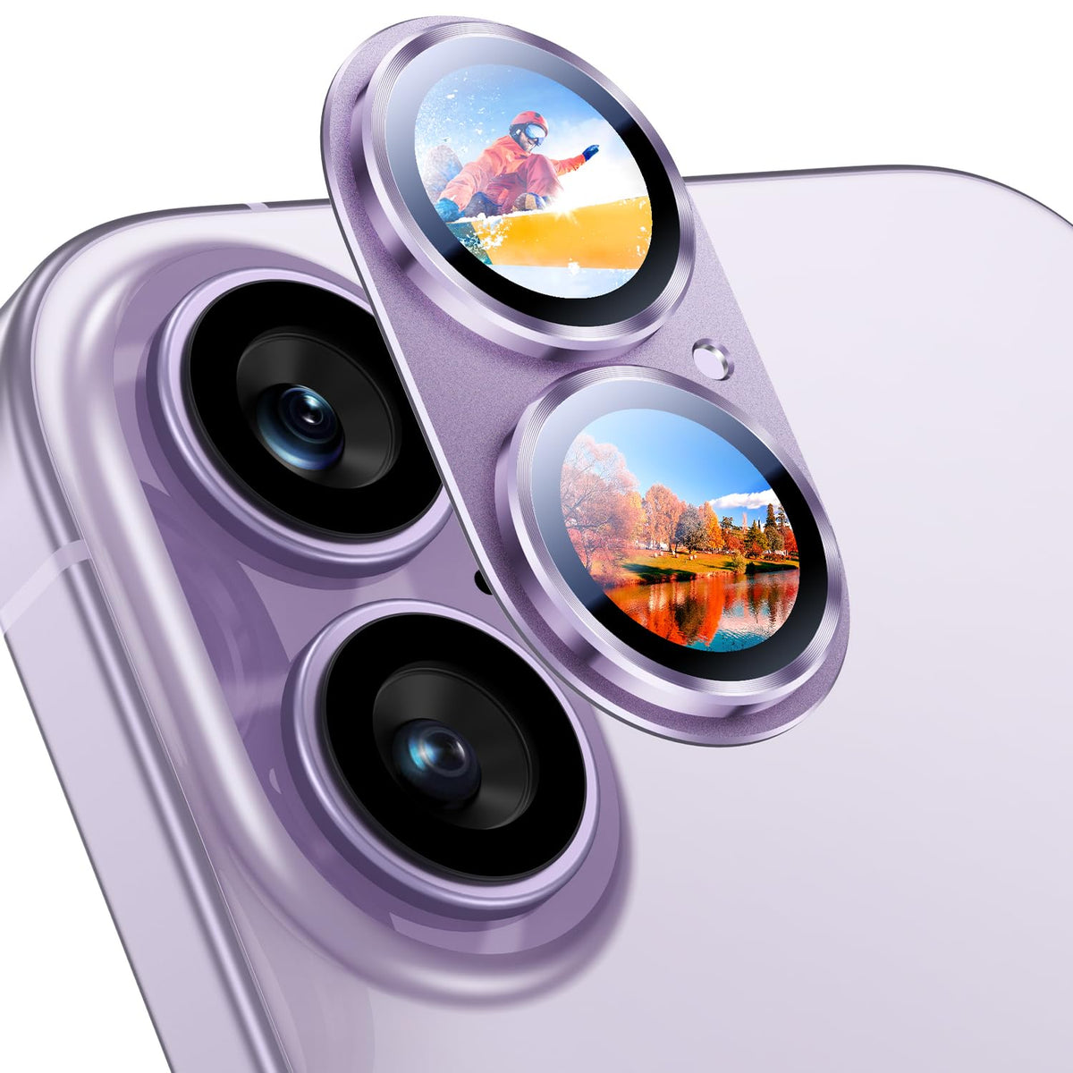 Uyiton for iPhone 18 Pro Camera Lens Protector, Metal Frame Glass Cover