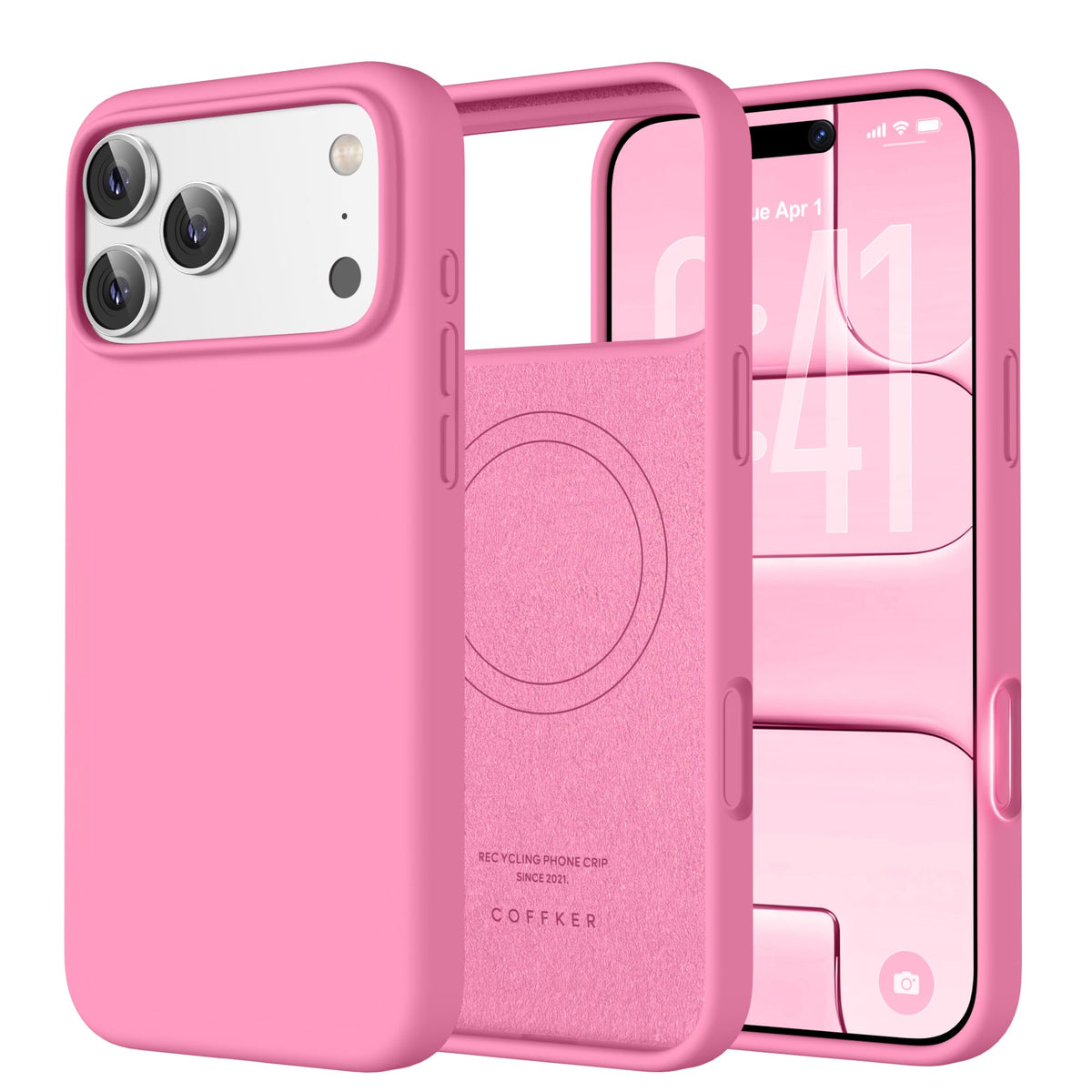 Magnetic for iPhone 18 Pro /17 Pro Case Silicone, Wine Red