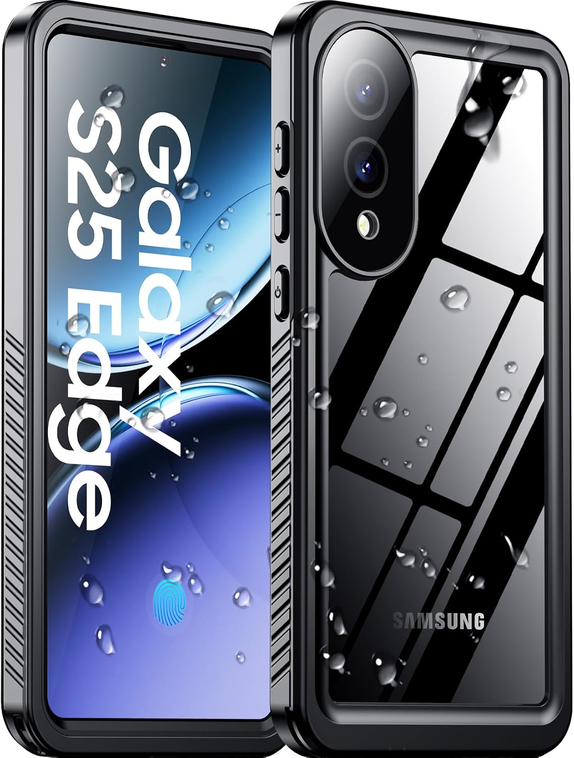 Temdan Compatible with iPhone 17 Pro Case,Waterproof Built-in Screen & Camera Protector IP68 Underwater Full Body 17FT Military Dropproof Shockproof Phone Case 6.3"-Blue/Clear
