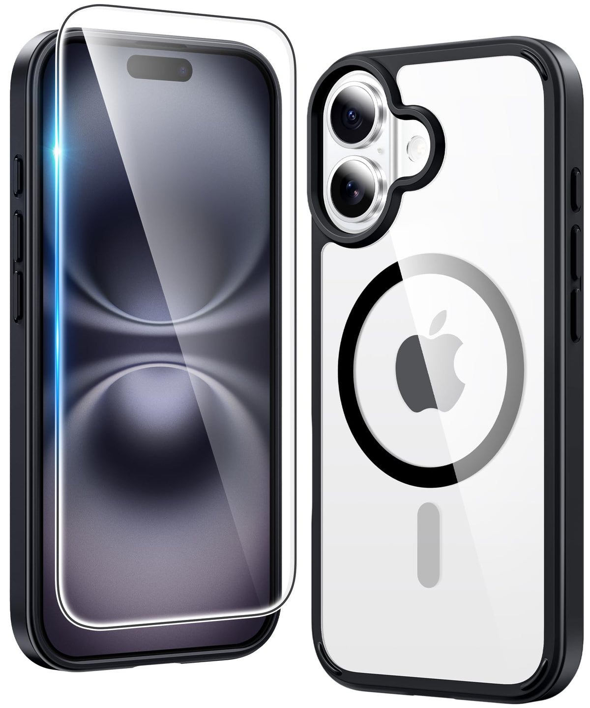 FNTCASE Magnetic for iPhone 15/14/13 Case, Clear