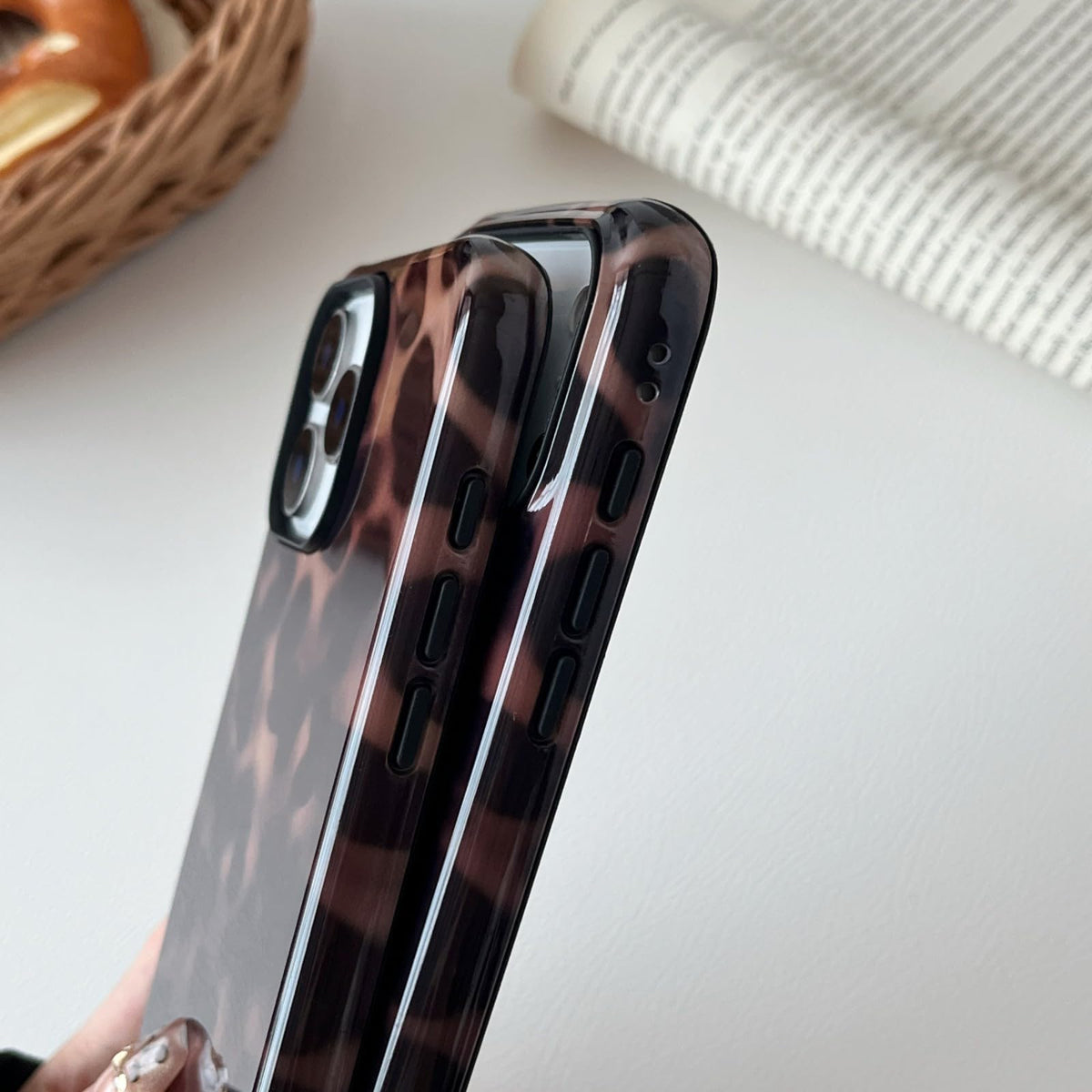 Longlayss Compatible with iPhone 15 Pro Case Tortoise Shell Phone Case
