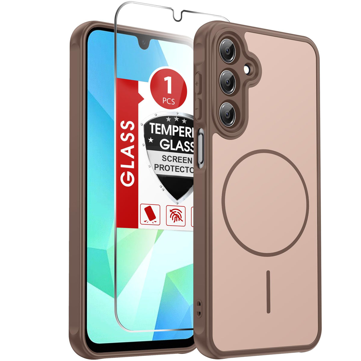 LeYi for Pixel-8A Phone Case: MagSafe Fit & Screen Protector Crystal Clear