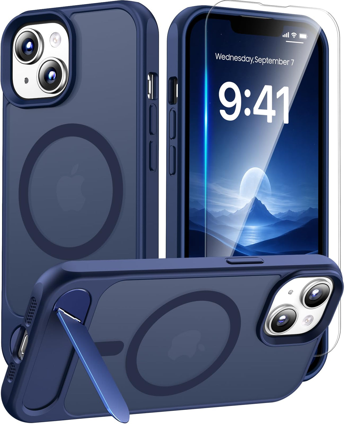 Magnetic for iPhone 16 Pro Case with Stand, Clear Matte