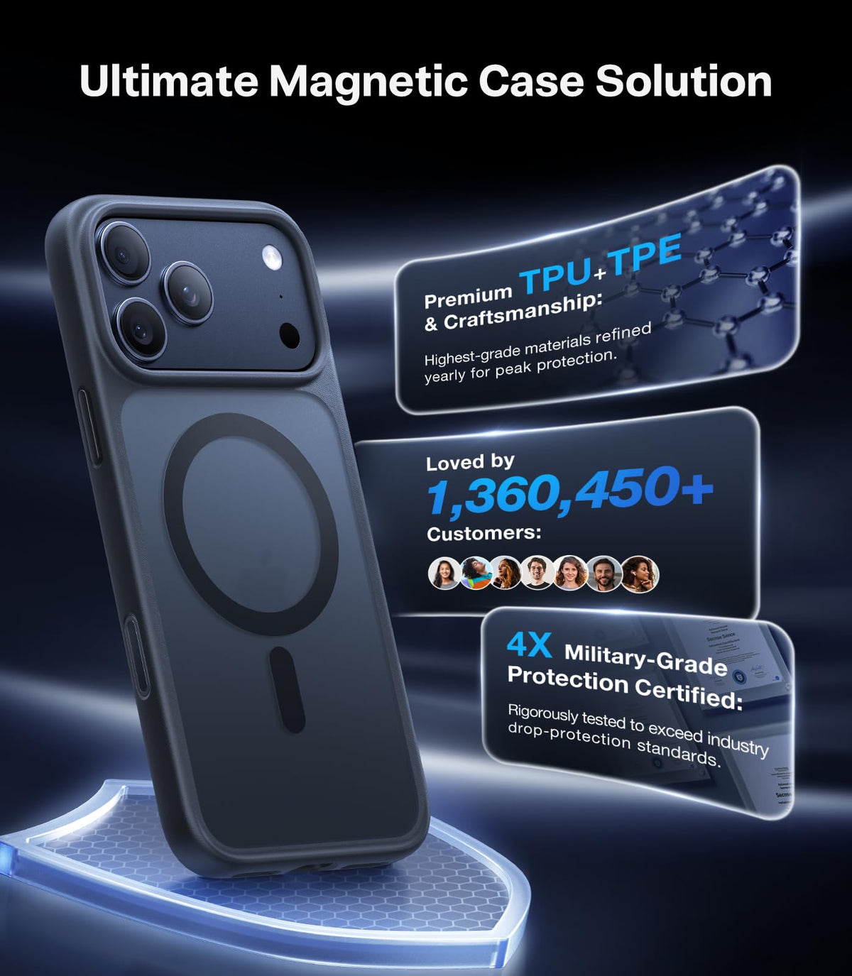 TORRAS Stronger Magnetic & Shockproof for iPhone 18 Pro Max Case Burgundy