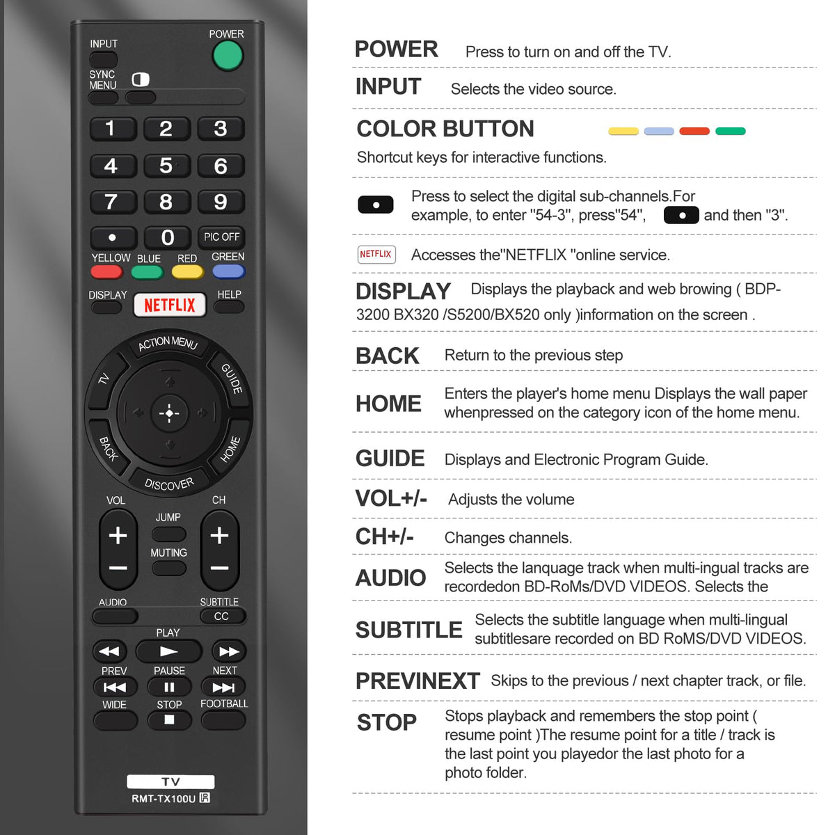 2 Pack Universal Remote for Samsung TV Remote Control with Prime Video, Netflix, Rakute TV Button, Samsung Remote Controls for Smart TV LCD UHD LED Hdtv QLED 3D 4K 8K TVs All