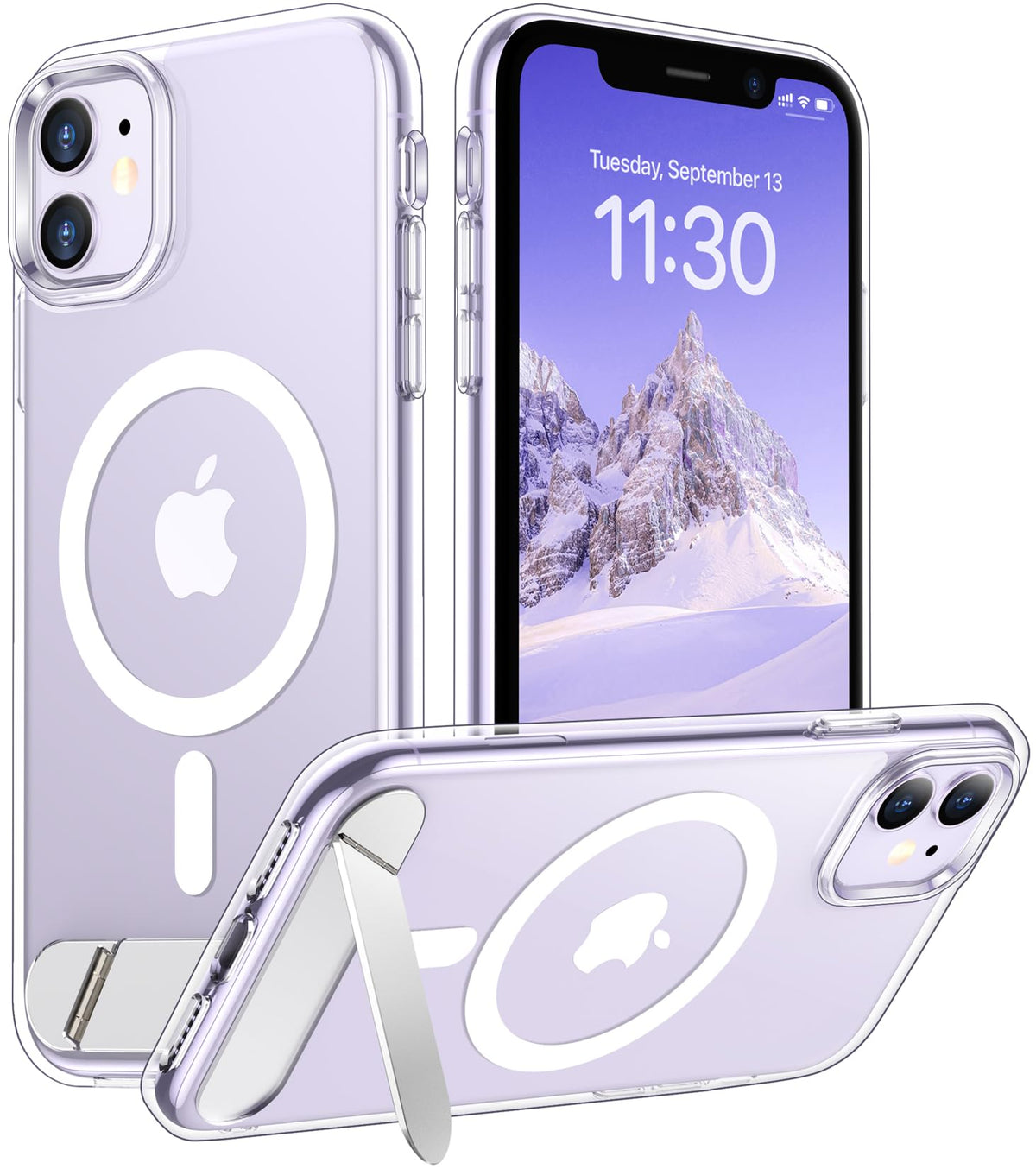 Temdan Magnetic Compatible with iPhone 16 Pro Max Case, [Built-in Invisible Kickstand][Compatible with MagSafe] [Military Grade Shockproof] Slim Translucent Matte Phone Case for iPhone 16 Pro Max 6.9"