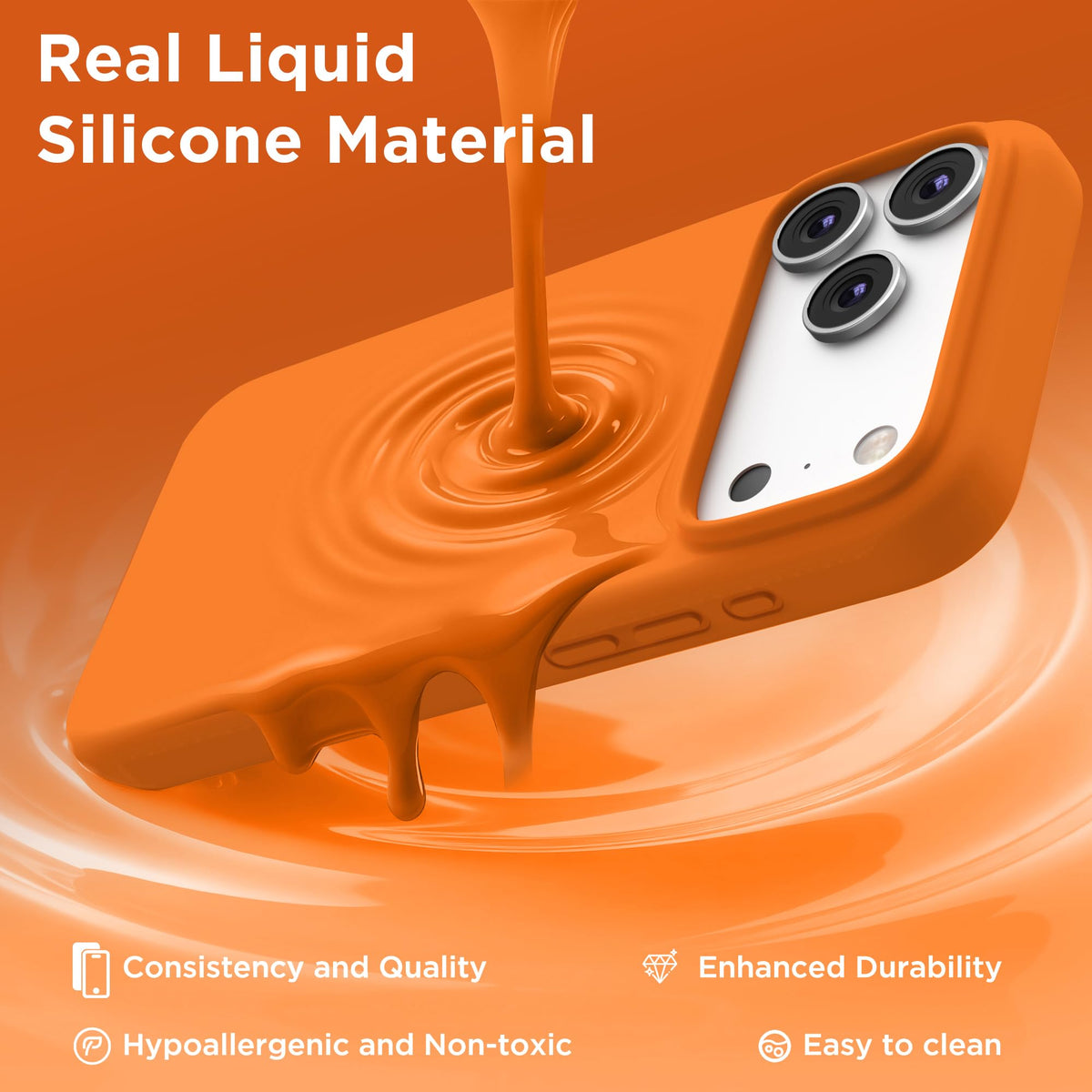 Magnetic for iPhone 18 Pro /17 Pro Case Silicone, Wine Red