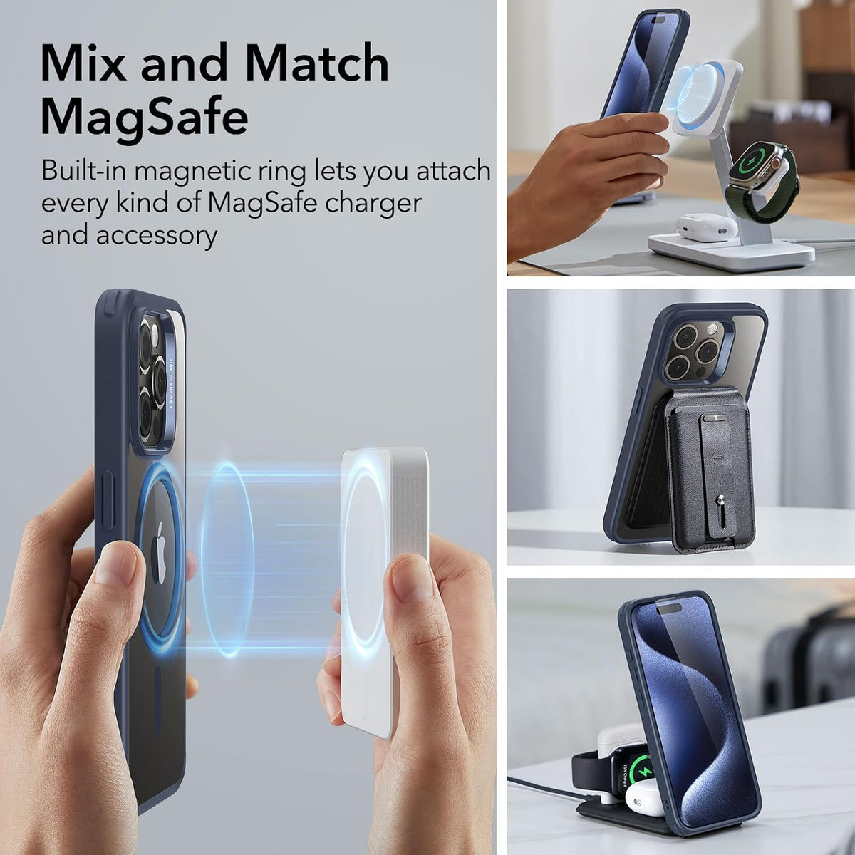 ESR Classic Hybrid for iPhone 15 Pro Max Case, Clear