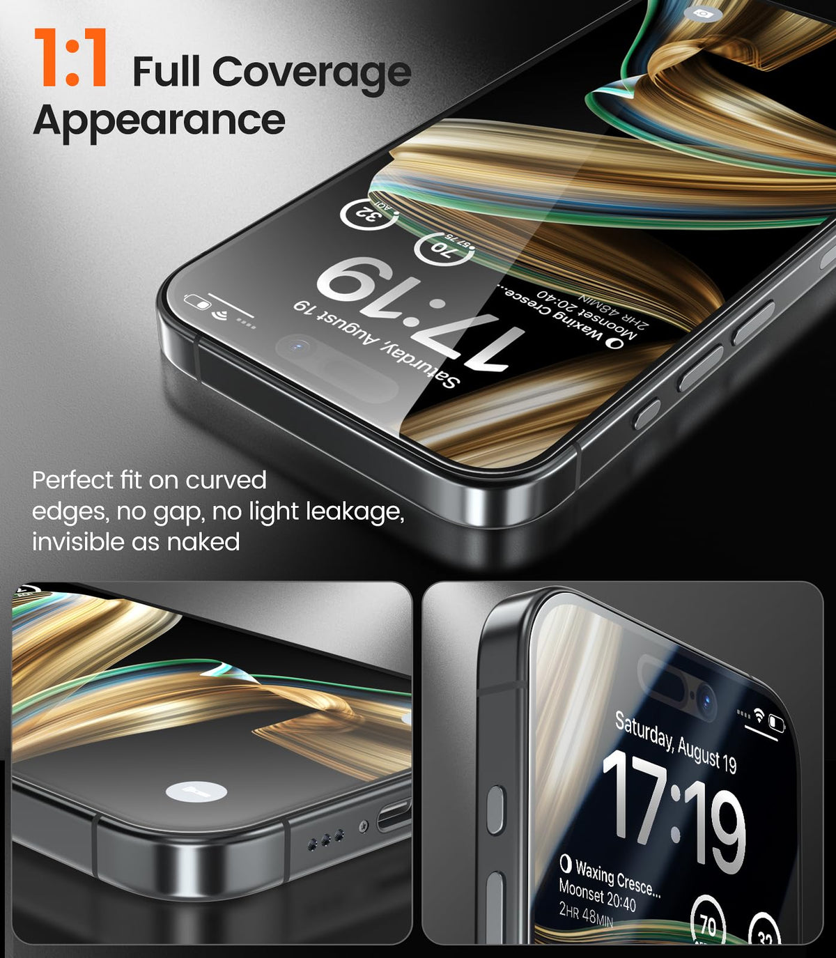 EZ-GLAZ-4 Pack for iPhone 17 Pro Max Privacy Screen Protector (6.9")