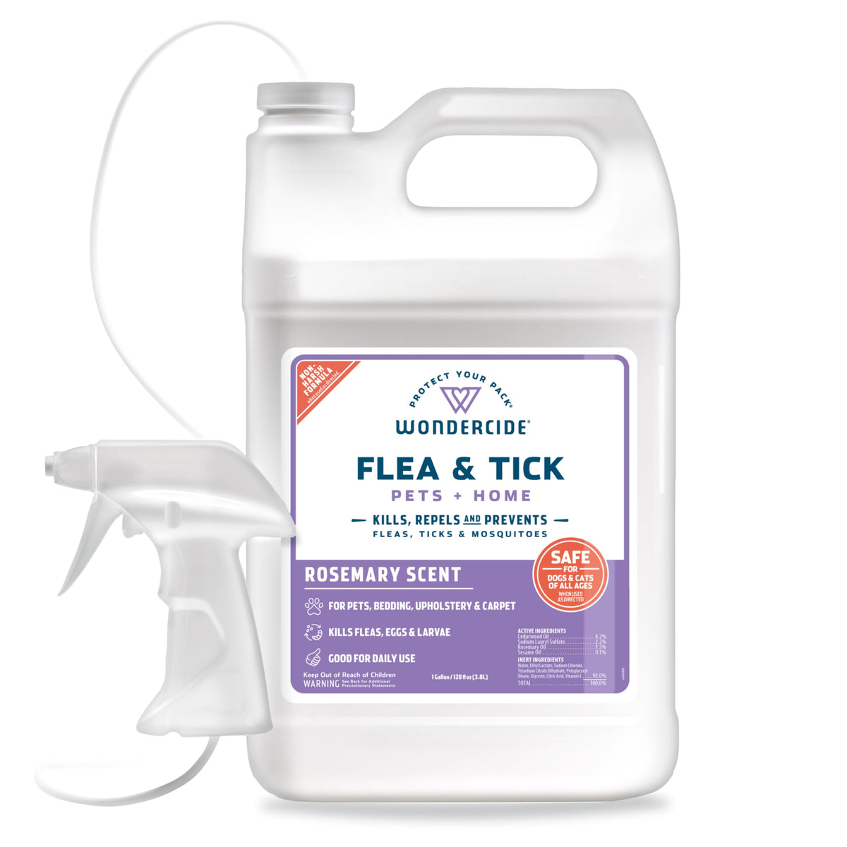 Wondercide Flea Tick & Mosquito Spray for Pets & Home - Rosemary 16 fl oz