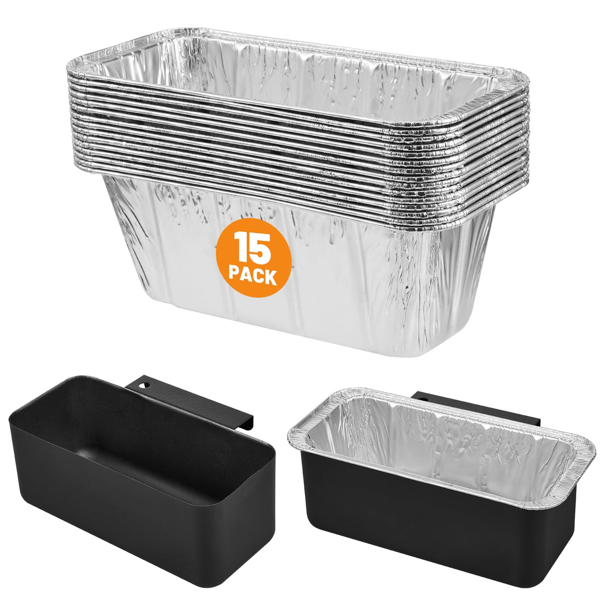 100 Pack Grease Cup Liners Compatible with Blackstone Griddle 5017 - Griddle Accessories, Disposable Grill Grease Tray, Aluminum Foil Drip Pan Grease Catcher Cup Liner for 17, 22, 28, 36 Inch