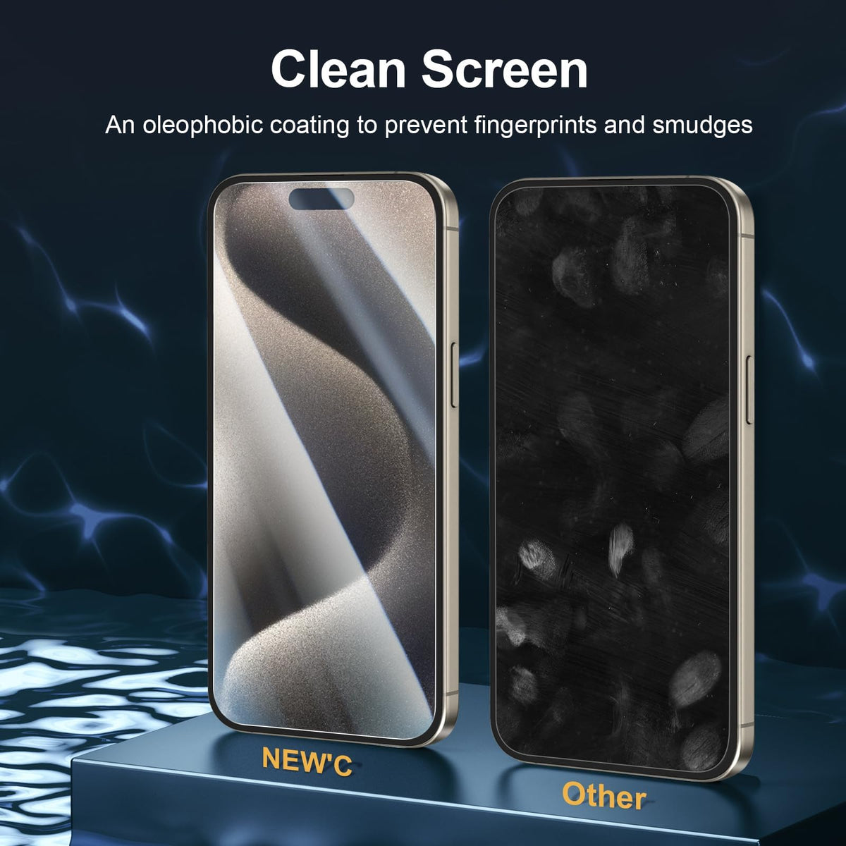 NEW'C for iPhone 17 Pro Max, iPhone 16 Pro Max Screen Protector HD Clear