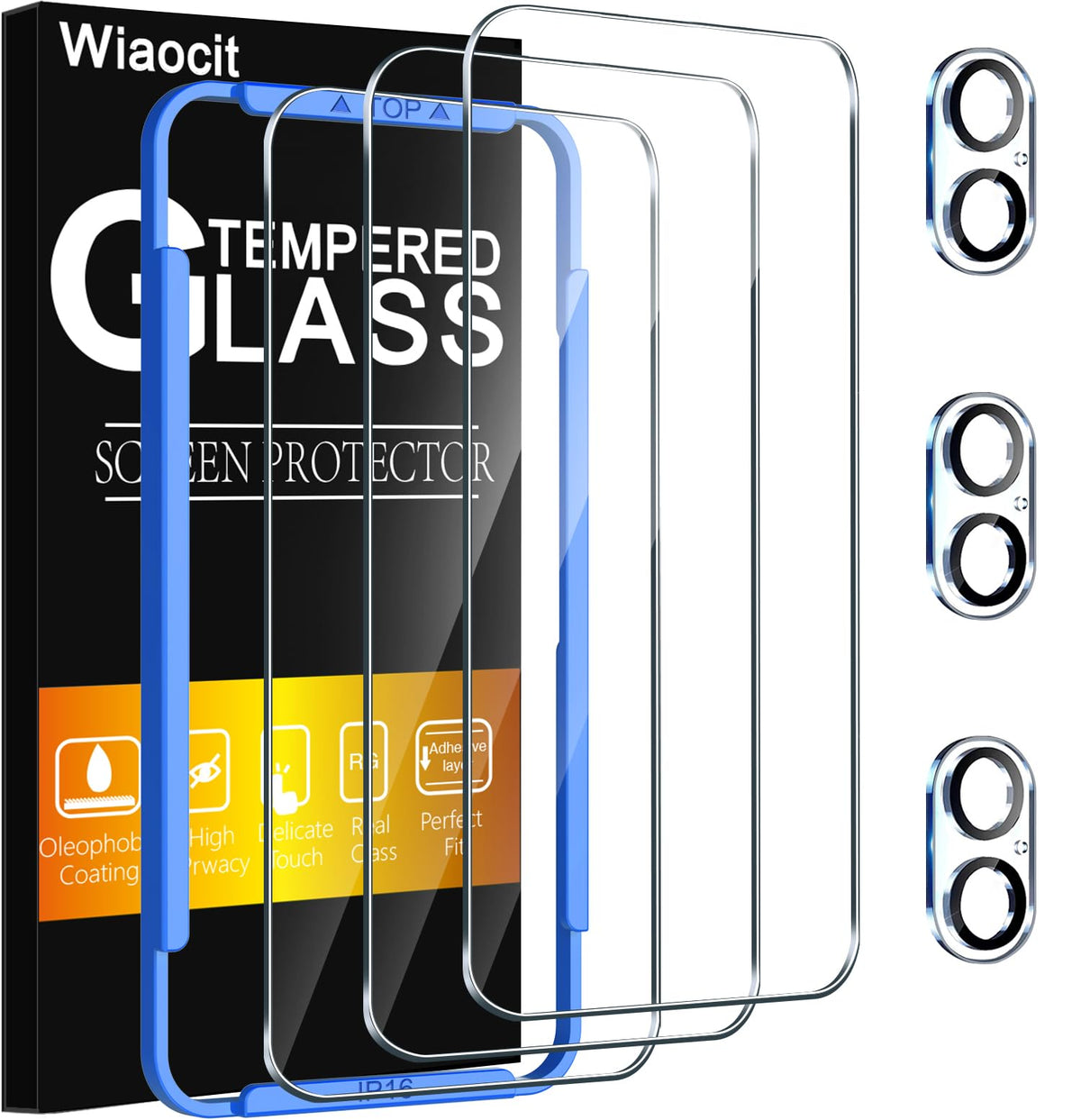 Wiaocit Tempered Glass Screen Protector for iPhone 13