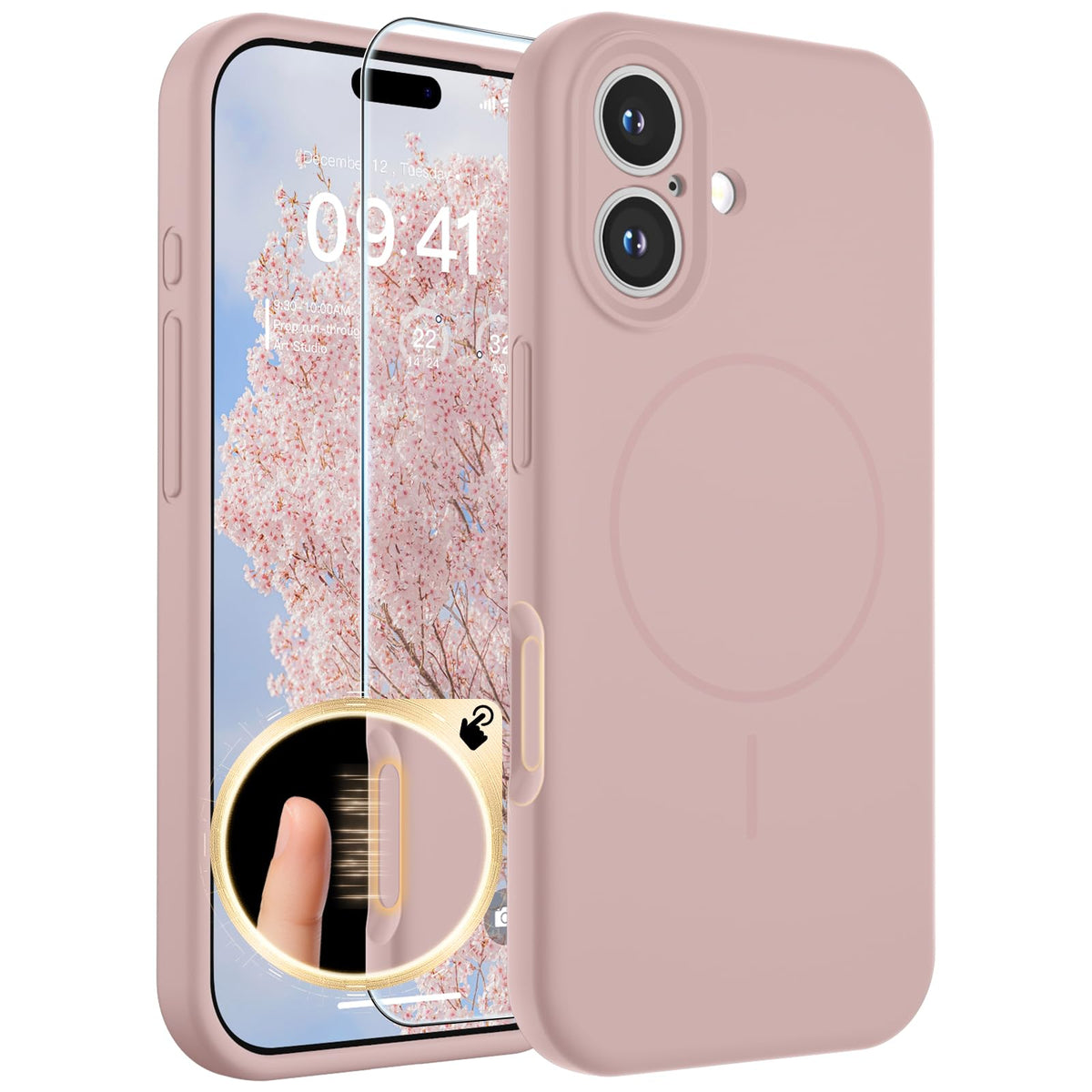 SUPFINE Silicone & Magnetic for iPhone 16 Pro Case