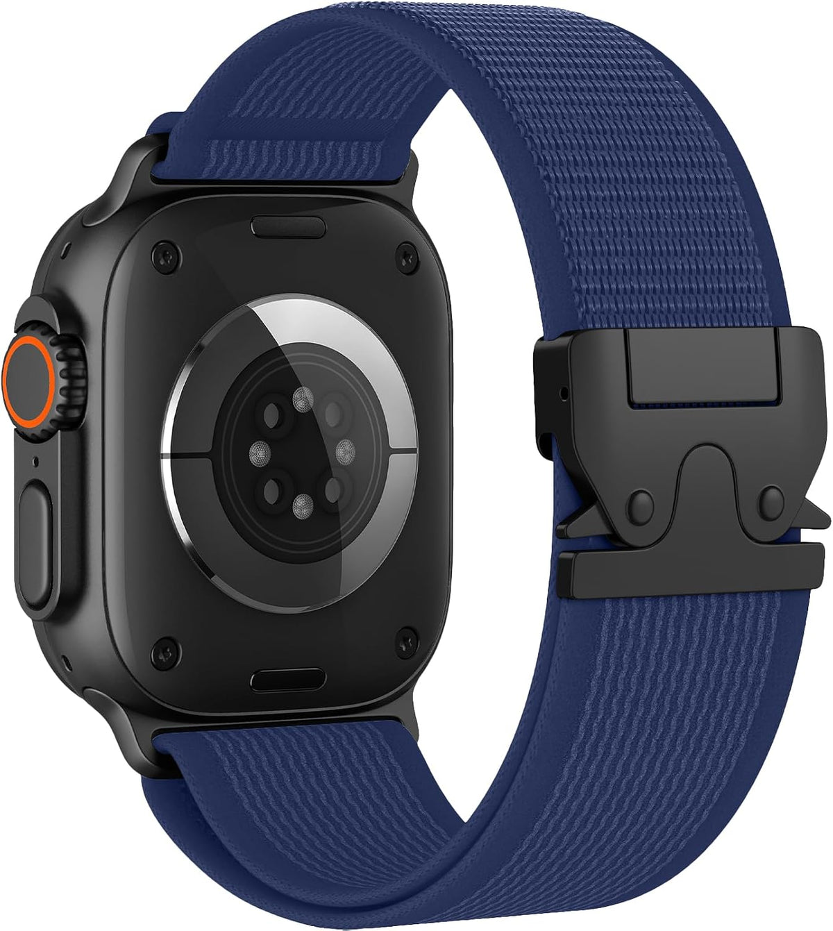 Elastic Sport Band for Apple Watch Ultra 4/3/2 Band 49mm 46mm 45mm 44mm 42mm 41mm 40mm Men, Adjustable Parachute Buckle Nylon Fabric Wristband for iWatch Series 12 11 10 SE 9 8 7 6 5 4 3