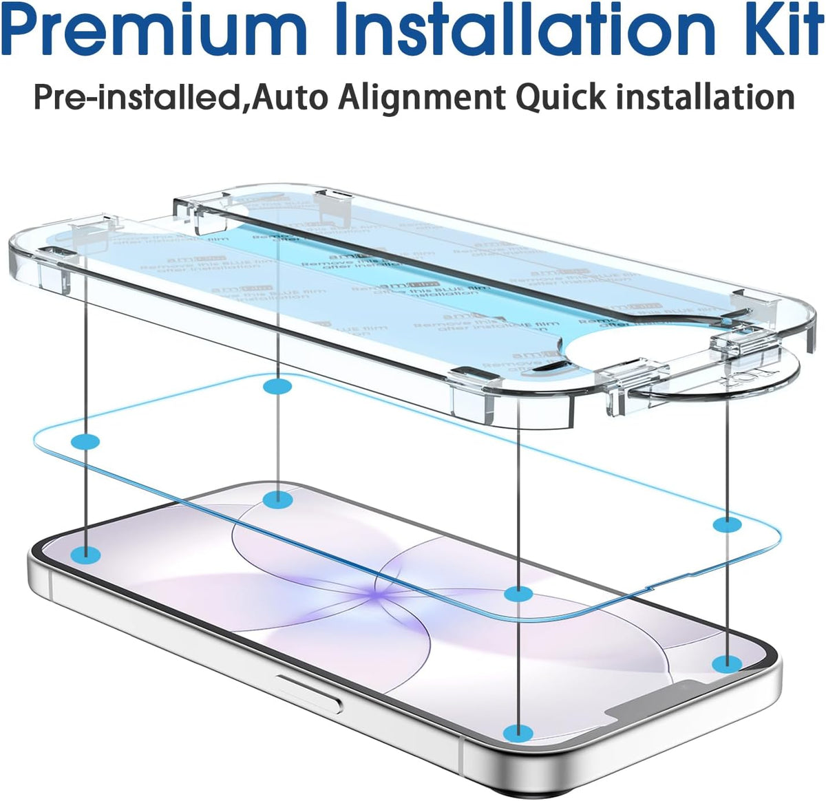 amFilm OneTouch for iPhone 18 Pro Max 6.9'' Screen Protector Tempered Glass