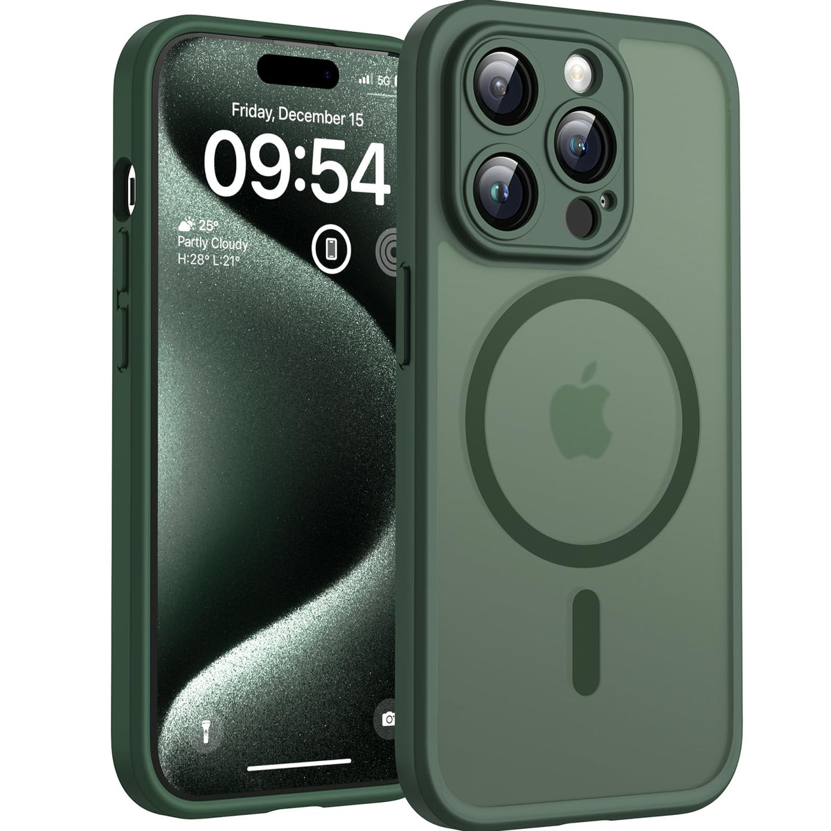 TOCOL for iPhone 13 Pro Max Case, Compatible with MagSafe, Black