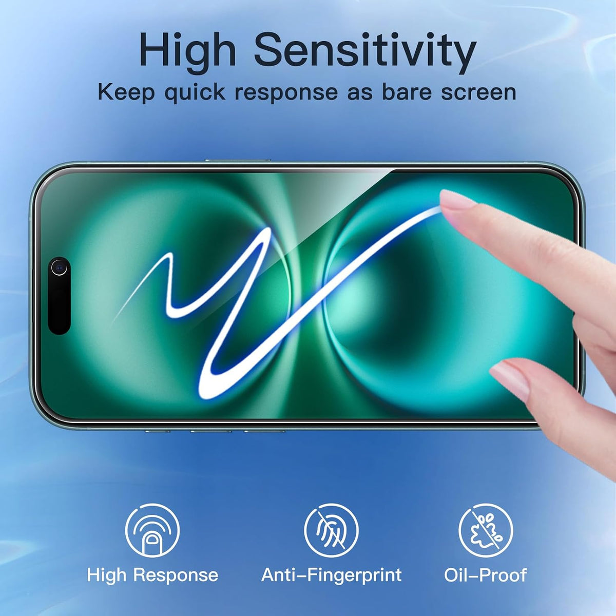 JETech Privacy Screen Protector for iPhone 16 Pro Max, 2-Pack