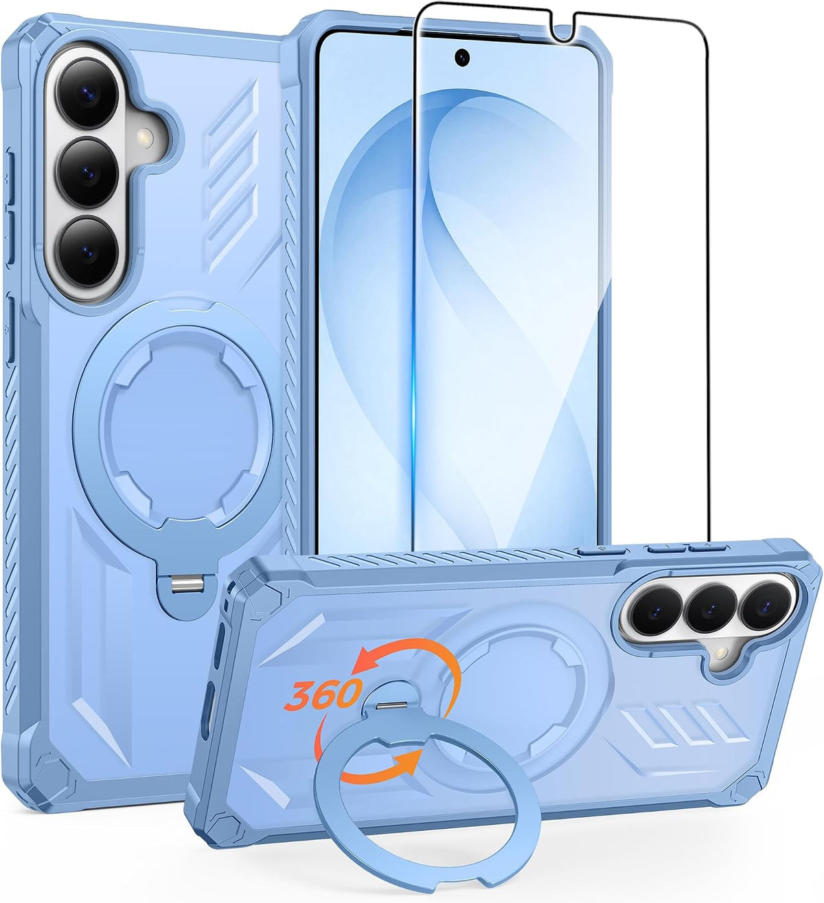 FNTCASE for iPhone 17 Case with 360 Spin Magnetic Stand