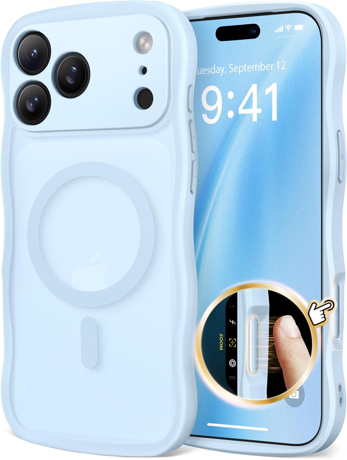 CAPRARO Cute for iPhone 11 Case, Compatible with MagSafe Stone