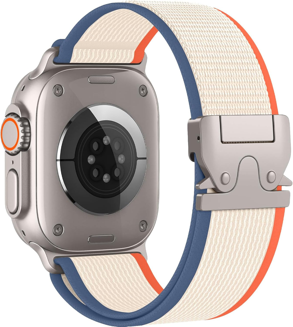 Elastic Sport Band for Apple Watch Ultra 4/3/2 Band 49mm 46mm 45mm 44mm 42mm 41mm 40mm Men, Adjustable Parachute Buckle Nylon Fabric Wristband for iWatch Series 12 11 10 SE 9 8 7 6 5 4 3