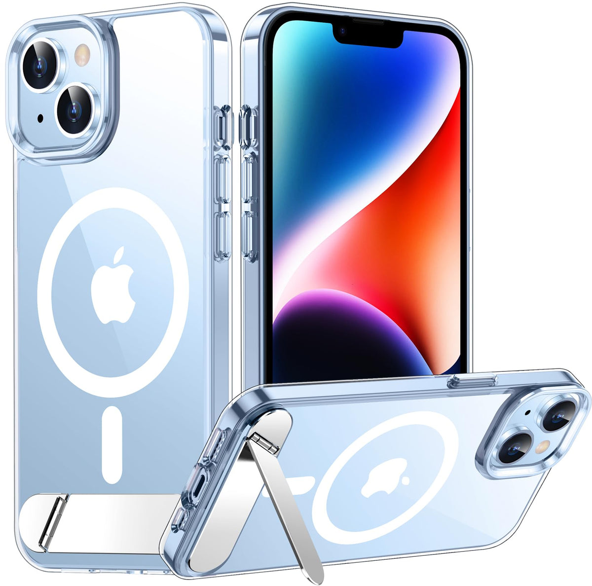Temdan Magnetic Compatible with iPhone 16 Pro Max Case, [Built-in Invisible Kickstand][Compatible with MagSafe] [Military Grade Shockproof] Slim Translucent Matte Phone Case for iPhone 16 Pro Max 6.9"