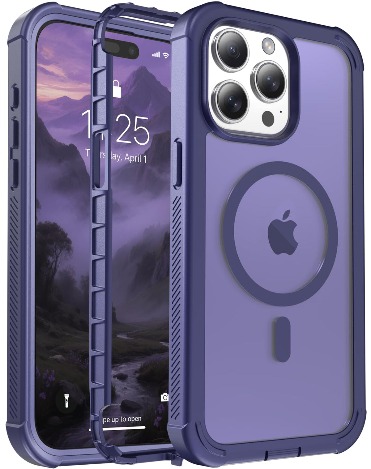 jaroco Magnetic for iPhone 15 Case Heavy Duty Protection Black