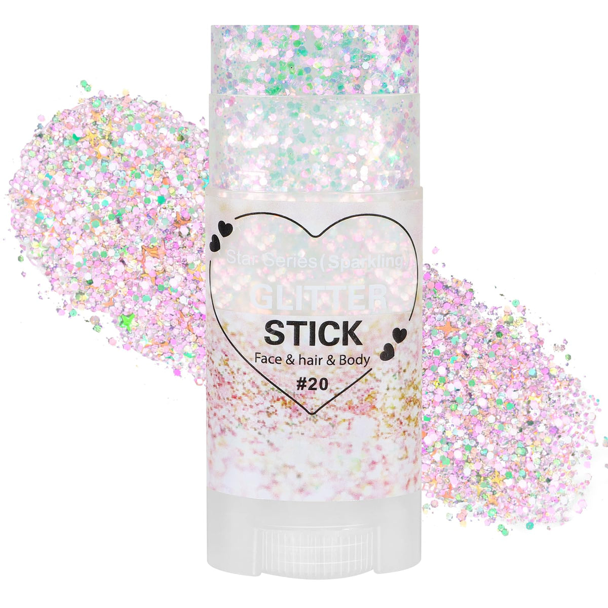 Mysense Red Face Hair Body Glitter Stick,Halloween Cosplay Sparkling Sequins Chunky Glitter Makeup,Festival Rave Concert Outfit Accessories for Women Girls Kids