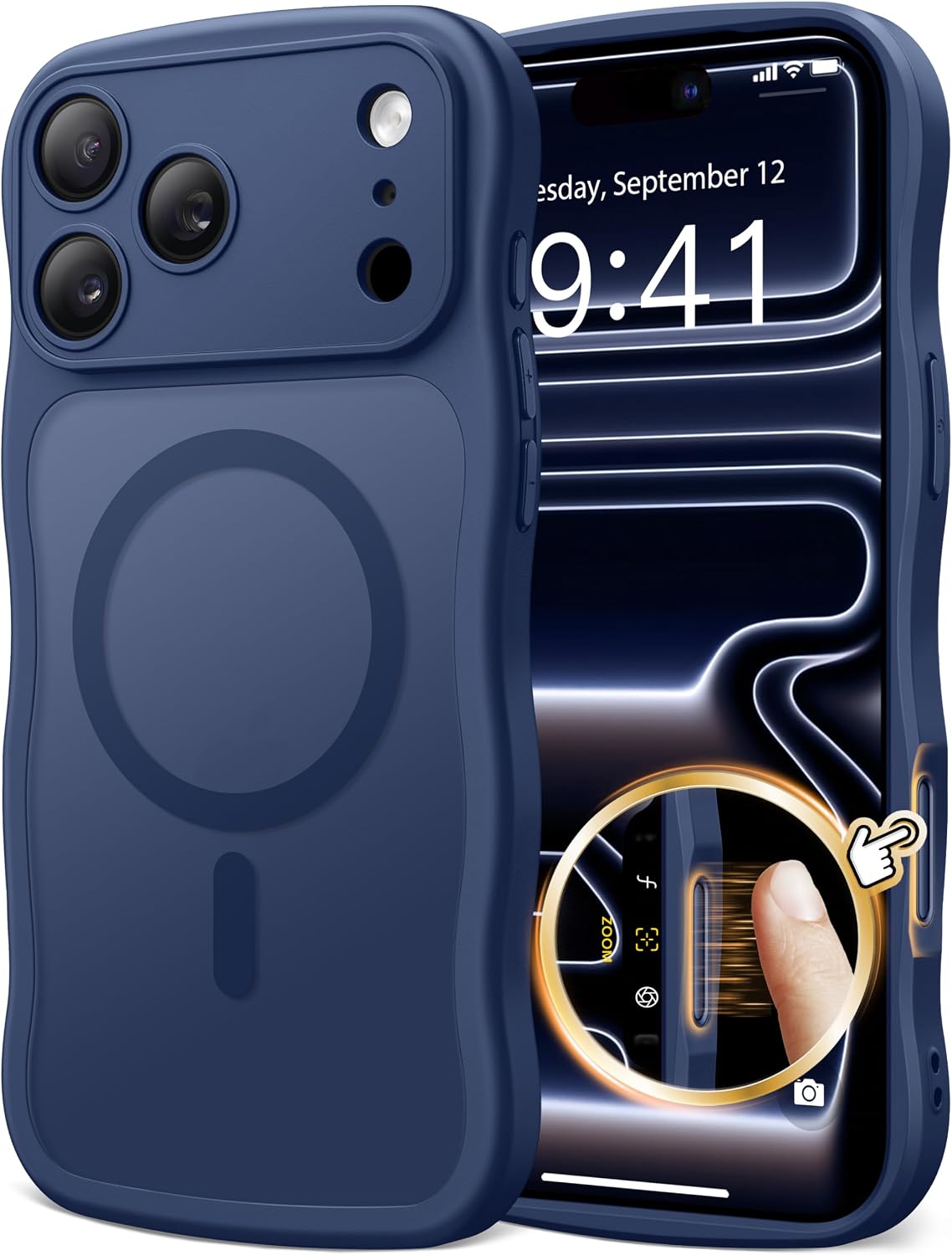CAPRARO Cute for iPhone 11 Case, Compatible with MagSafe Stone