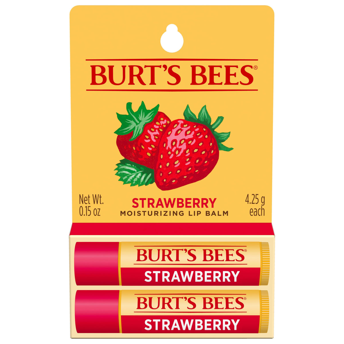 Burt's Bees Lip Balm, Vanilla Bean, 0.15 oz., 2 Tubes