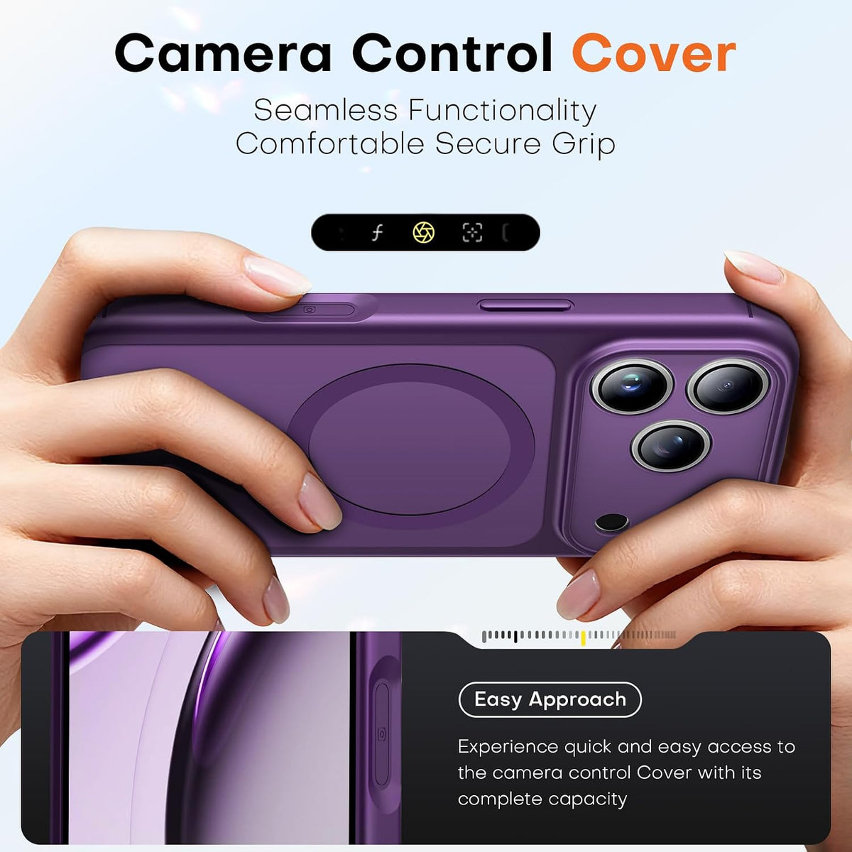 TAURI for iPhone 16 Pro Max Case, Compatible with MagSafe, Purple