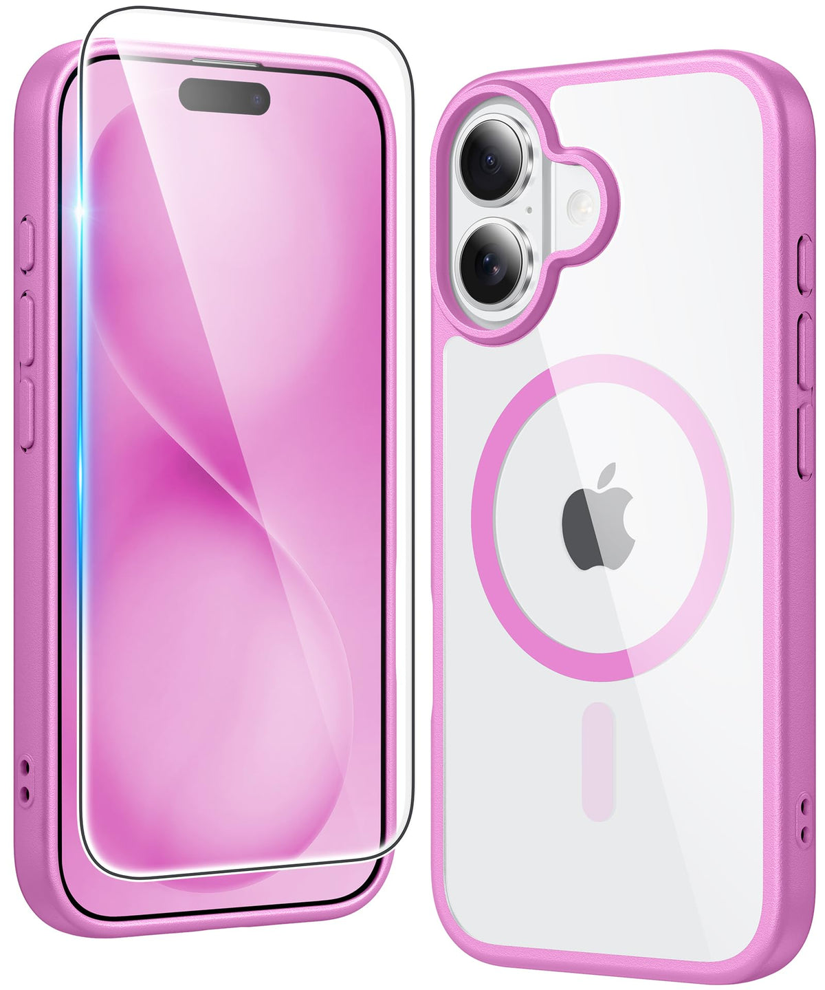 FNTCASE Magnetic for iPhone 15/14/13 Case, Clear