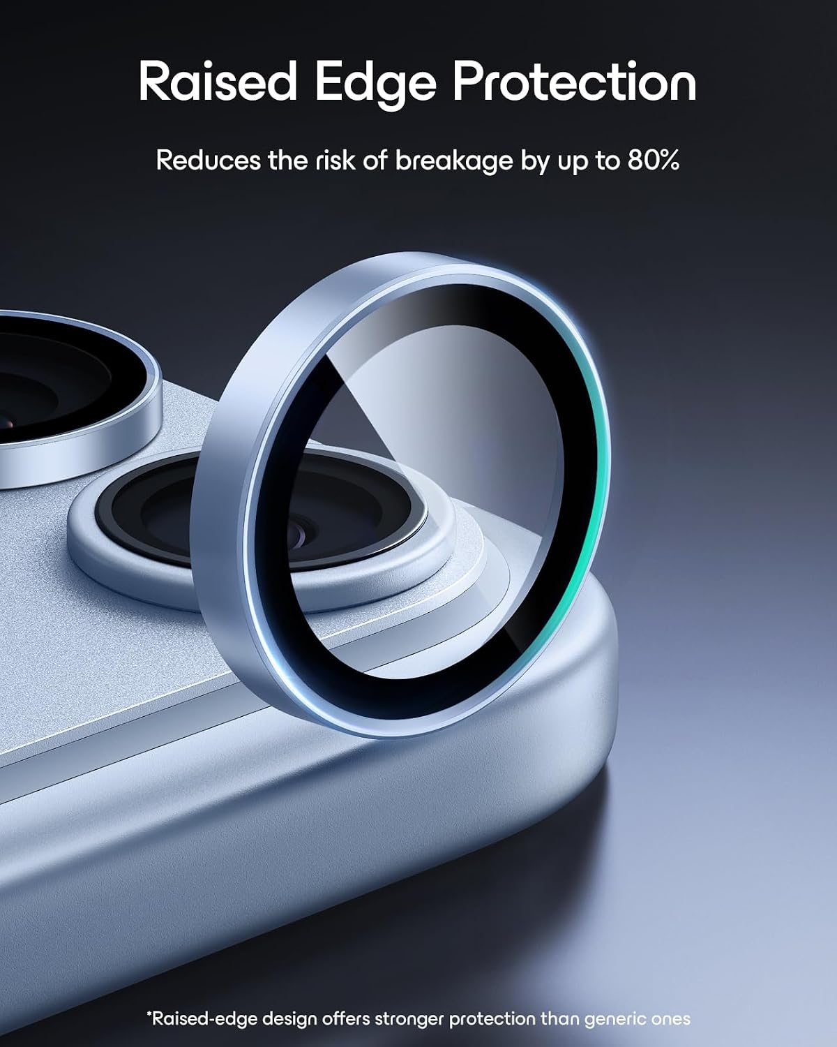 ESR for iPhone Duo Camera Lens Protector, 1 Pack, Blue