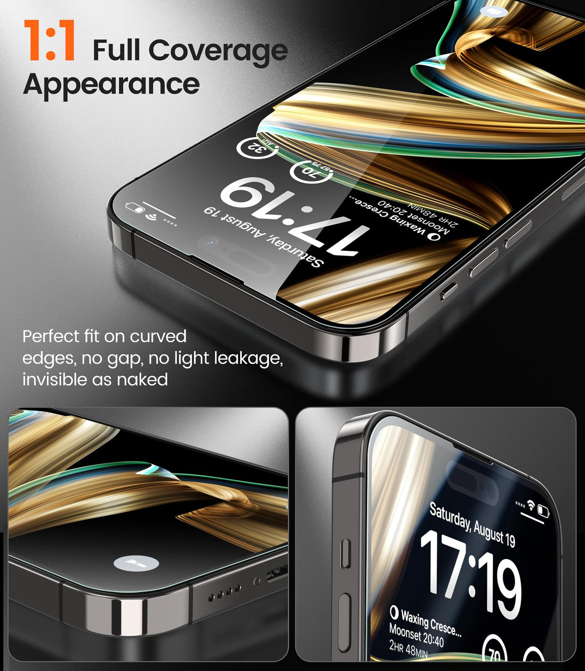 EZ-GLAZ-4 Pack for iPhone 17 Pro Max Privacy Screen Protector (6.9")