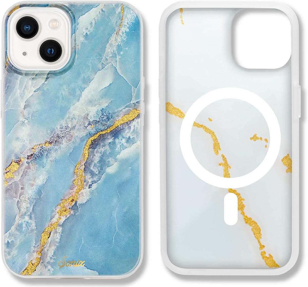 Sonix Case for iPhone 18 Pro, 17 Pro | Abstract Stripe Brown/Blue