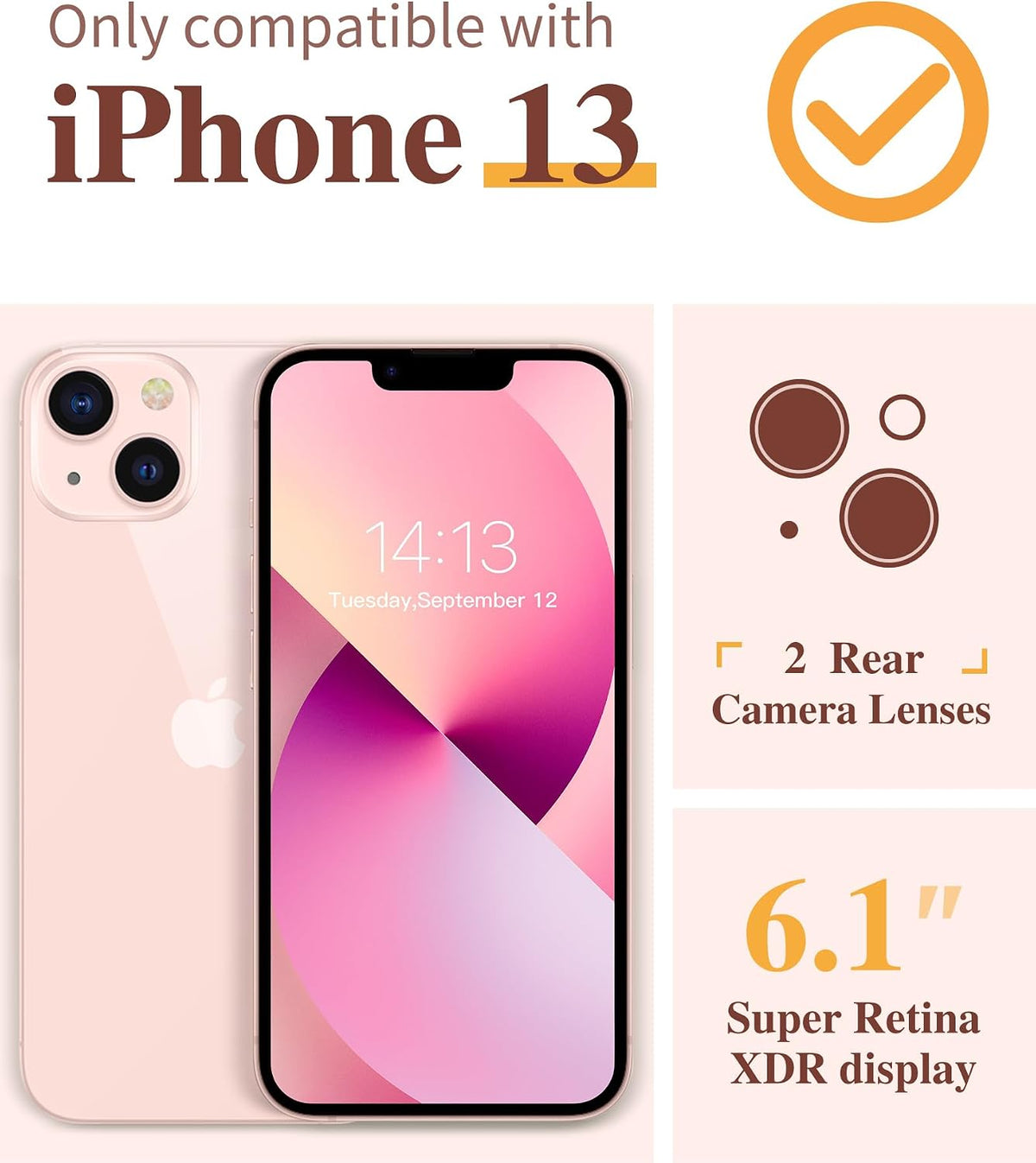 GVIEWIN for iPhone 11 Case Floral, Screen Protector & Camera Lens Protector