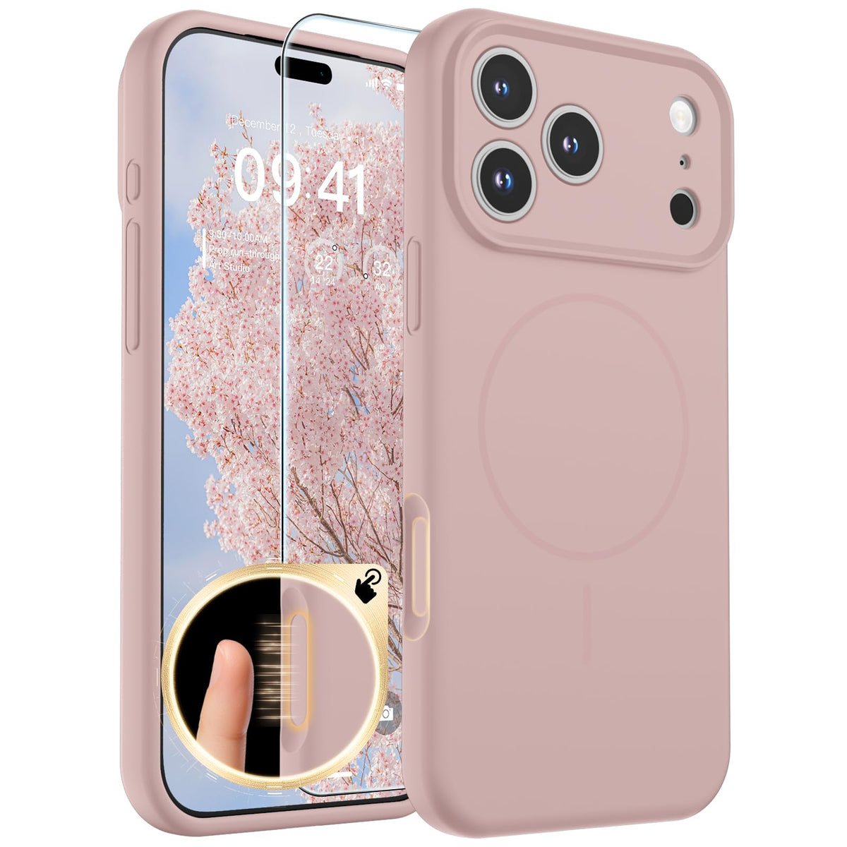 SUPFINE Silicone & Magnetic for iPhone 16 Pro Case