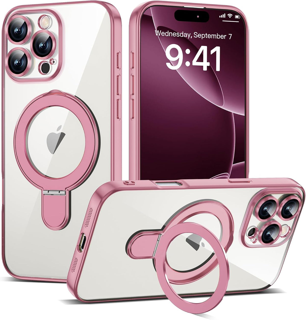 Marble Pattern Case for iPhone 11 with Stand 6.1",M-Purple