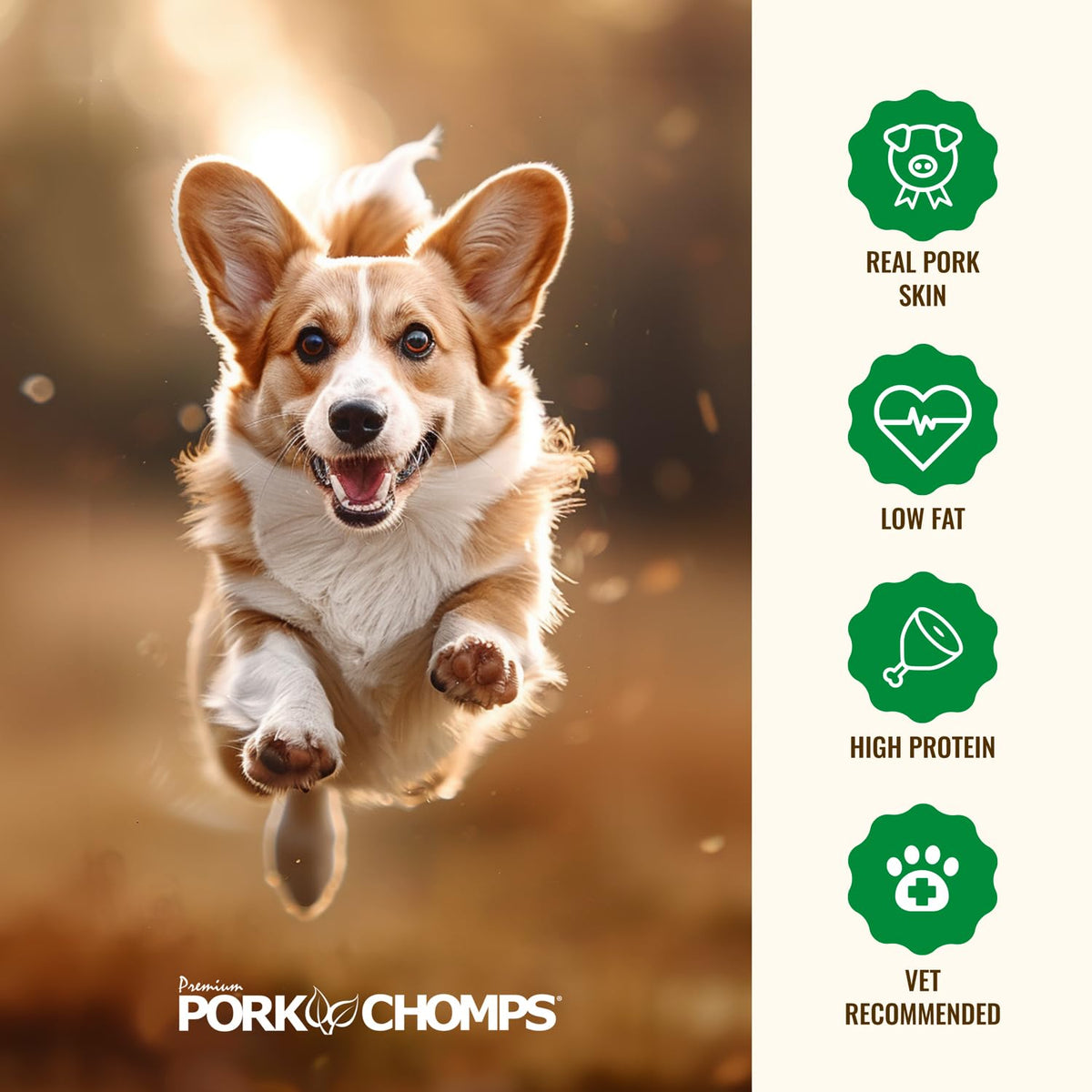 Pork Chomps Dog Chews, 5 in Munchy Sticks, Assorted Flavors, 50 Count