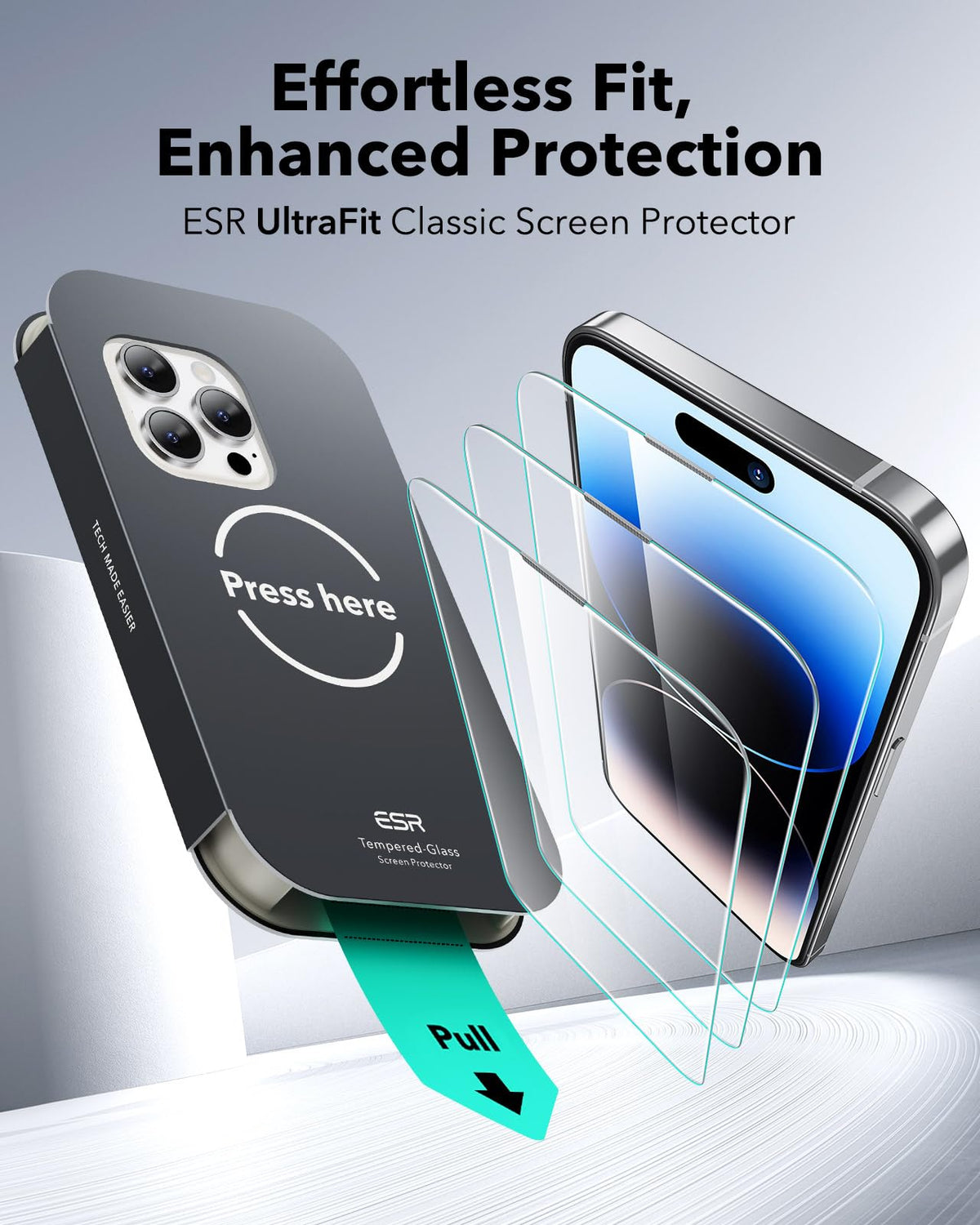 ESR 3 Pack for iPhone 17 Pro Max Screen Protector, Classic Clear
