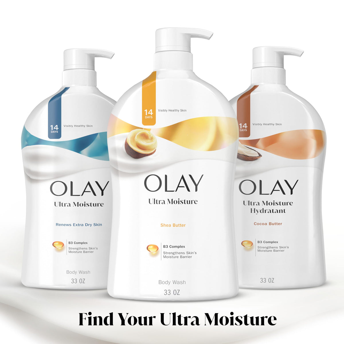 Olay Body Wash for Women, Ultra Moisture Shea Butter Scent, 35 fl oz