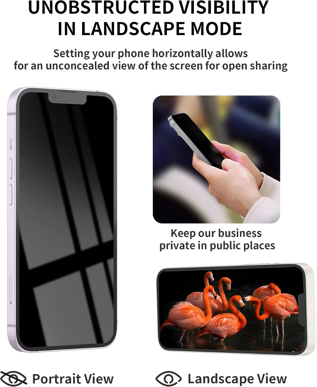 2 Pack Privacy Screen Protector for iPhone 13 Pro Max/14 Plus