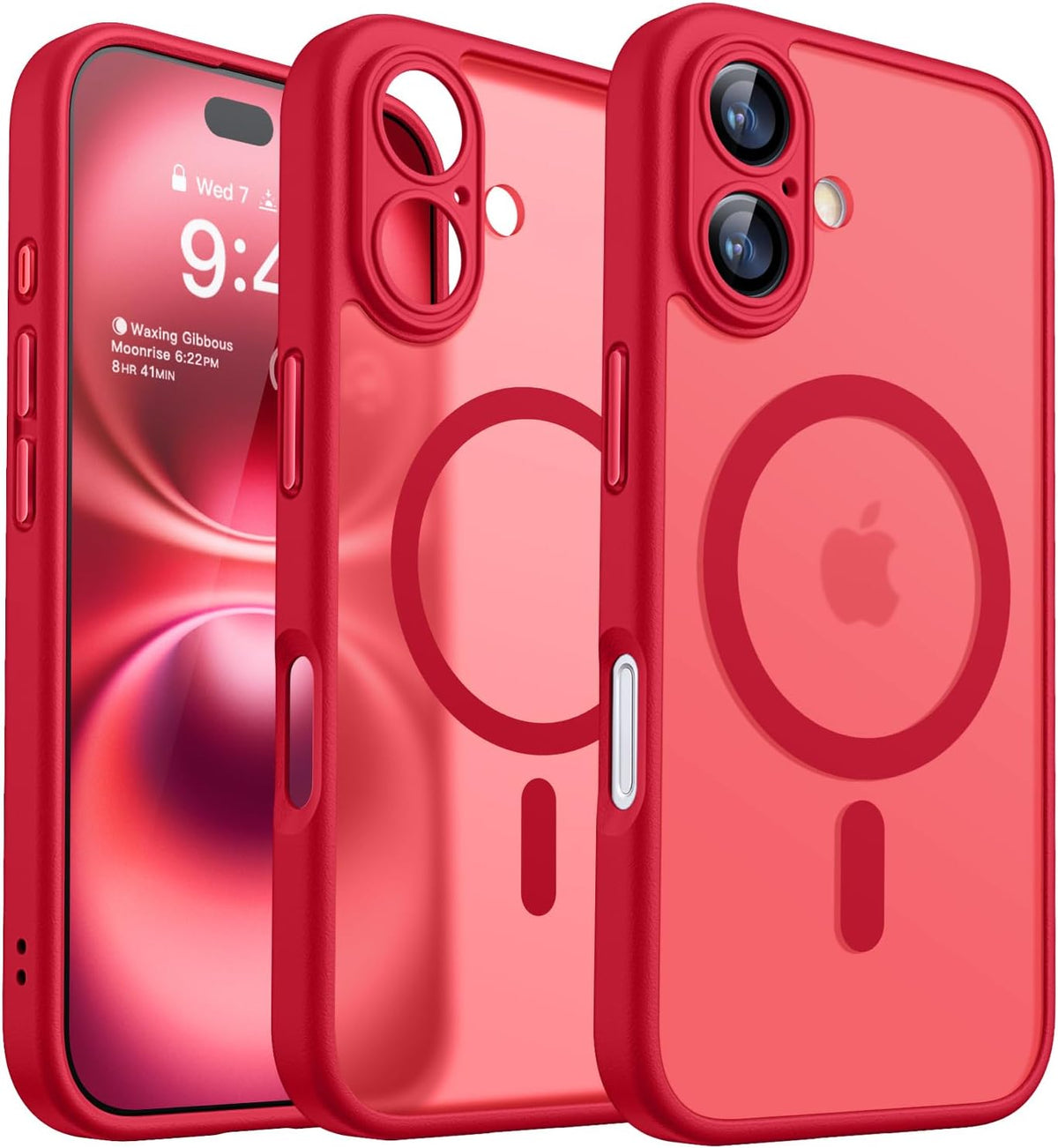 CANSHN Magnetic Shockproof for iPhone 16 Plus Case, Deep Green