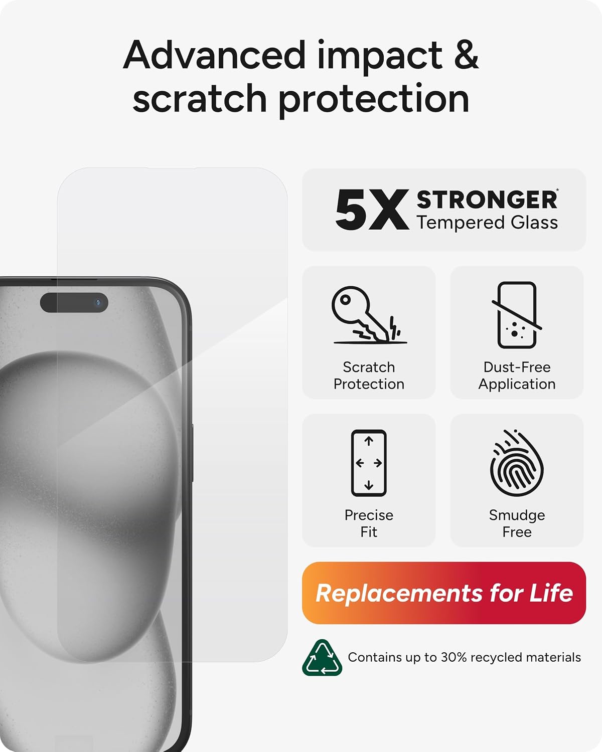 ZAGG Glass Elite Screen Protector for iPhone 17 Pro/ 18 Pro