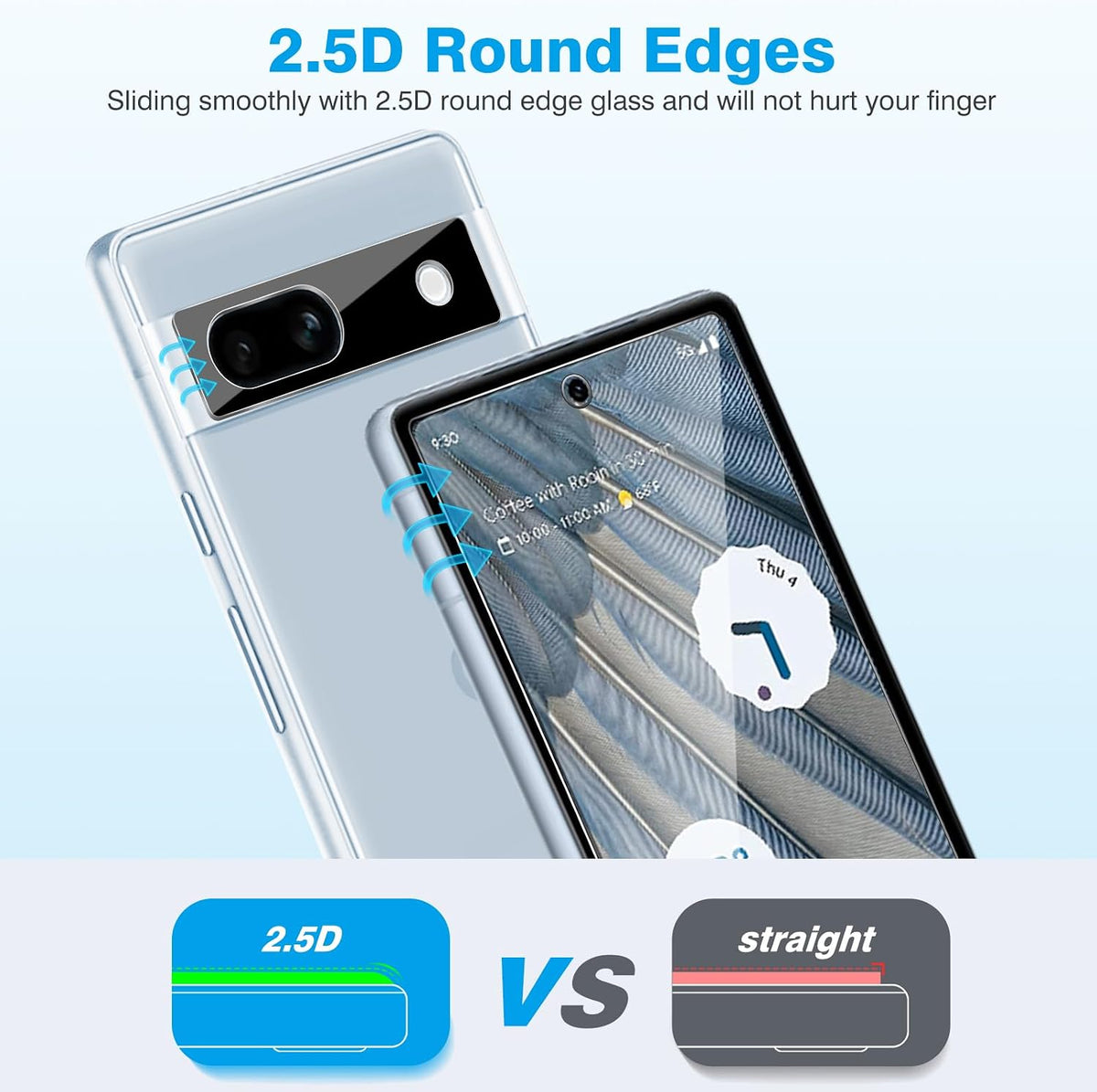 OMOTON 3+2 Pack for Google Pixel 11 Screen Protector 6.3-inch